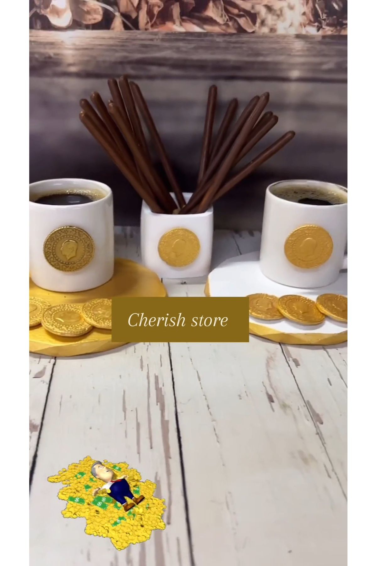 CHERİSH Altınlı kahve seti