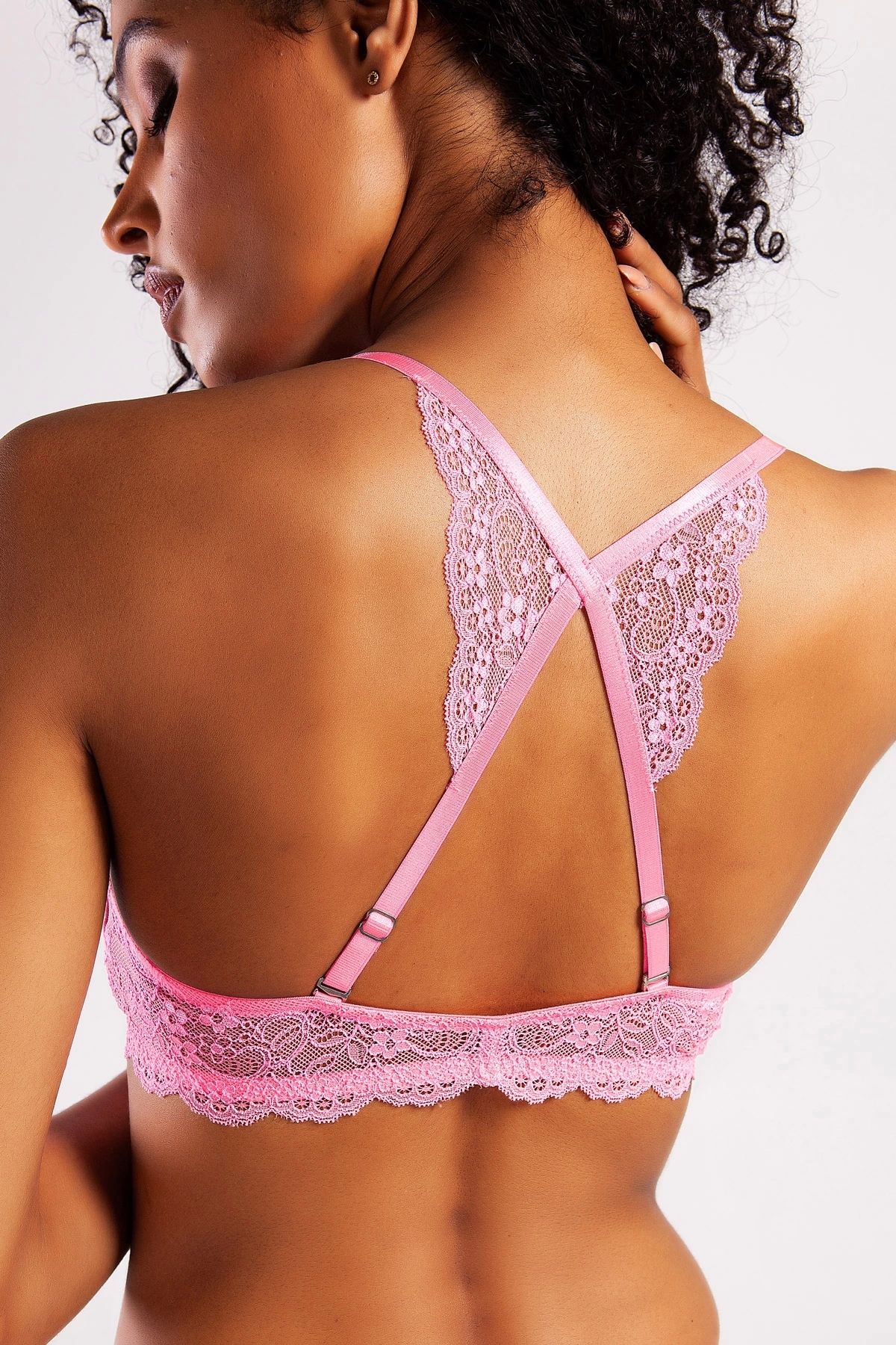 GiyimCity Golshan Githa Foam Cup Push Up Bra,Neon Pembe Renk Straplez Konforlu ve Şık Sütyen