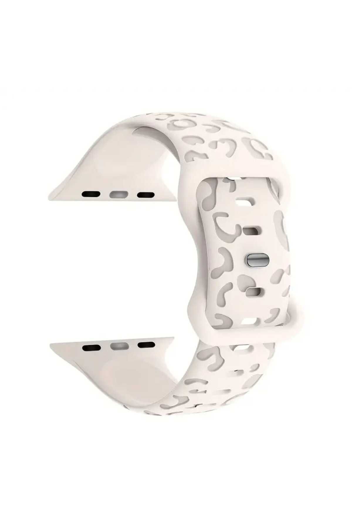 shop Apple Watch 6/7/8/9/10/Se Ultra uyumlu 44/45/46/49 mm Leopar Desenli Slikon Kordon Kayış