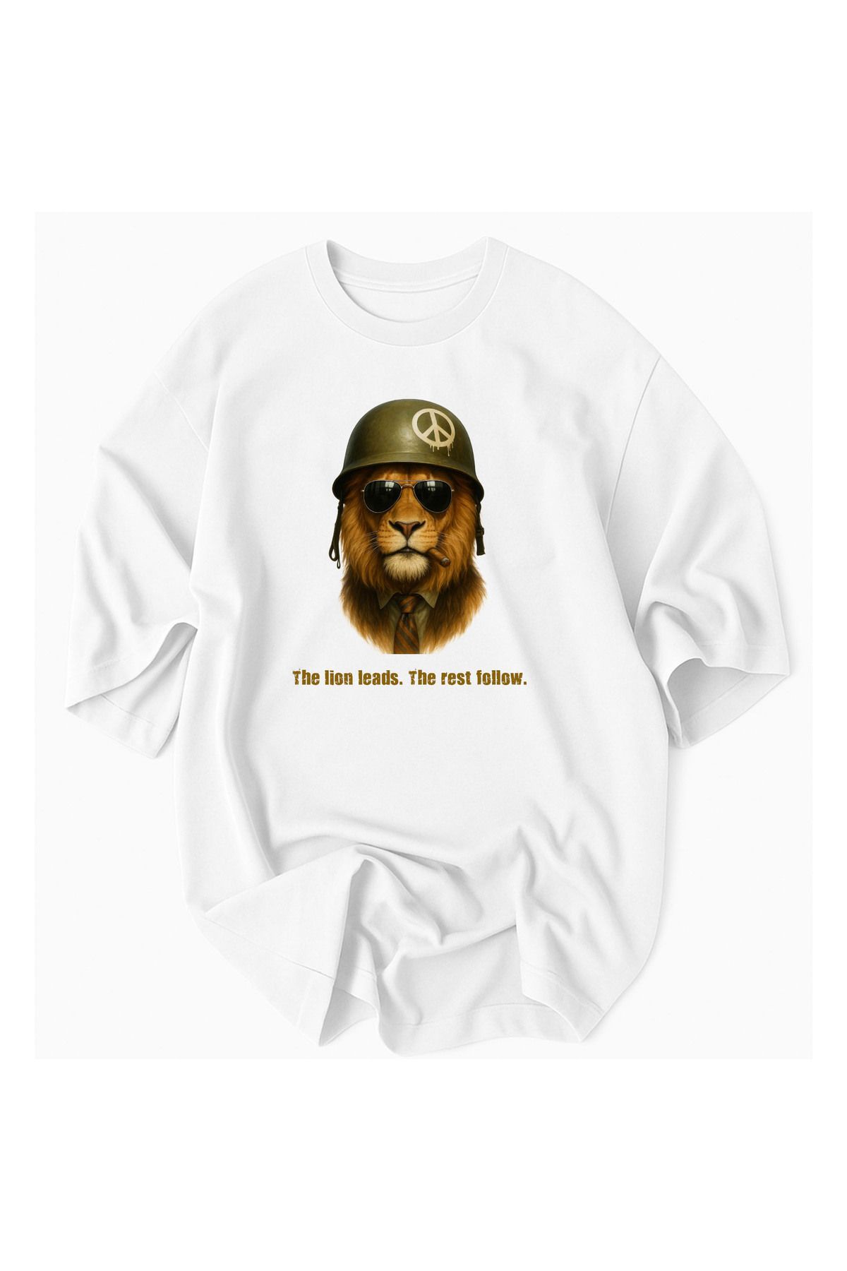 JDM Kod Trend Lion Aslan Temalı Motorcu Tişört RACING® Resmi Koleksiyon %100 Pamuklu T-Shirt