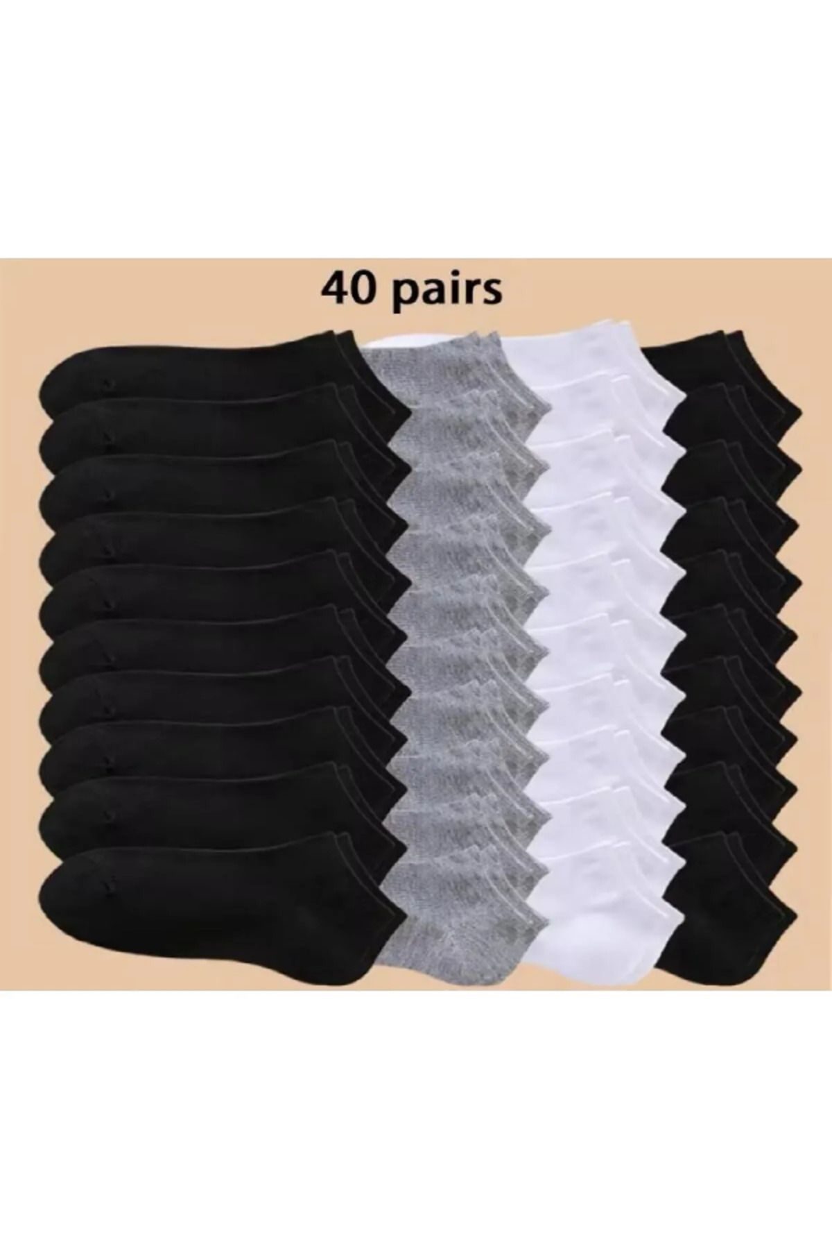 BELİNAY SOCKS DÜZ BİLEK ÇORAP SETİ 40 ÇİFT