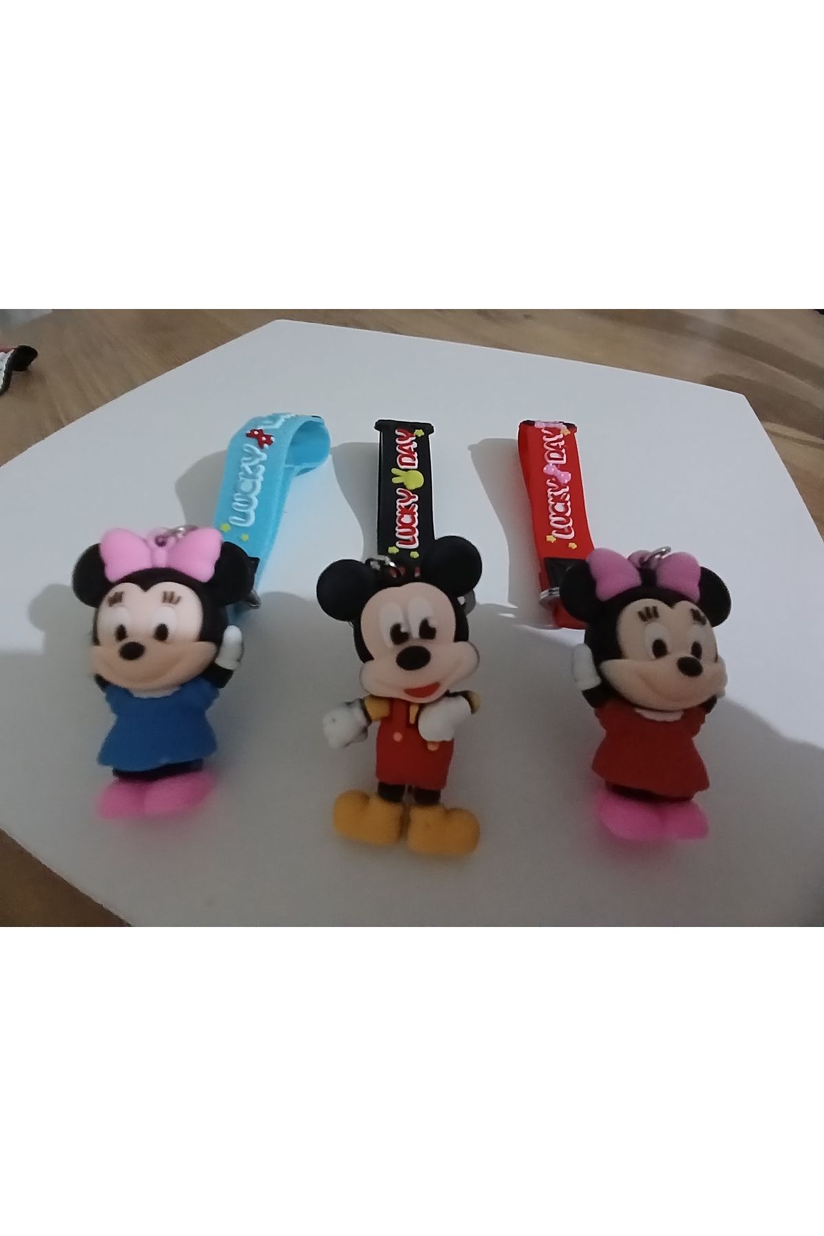 doref 3d Disney Mickey Mouse 3'lü Anahtarlık & Çanta Süsü