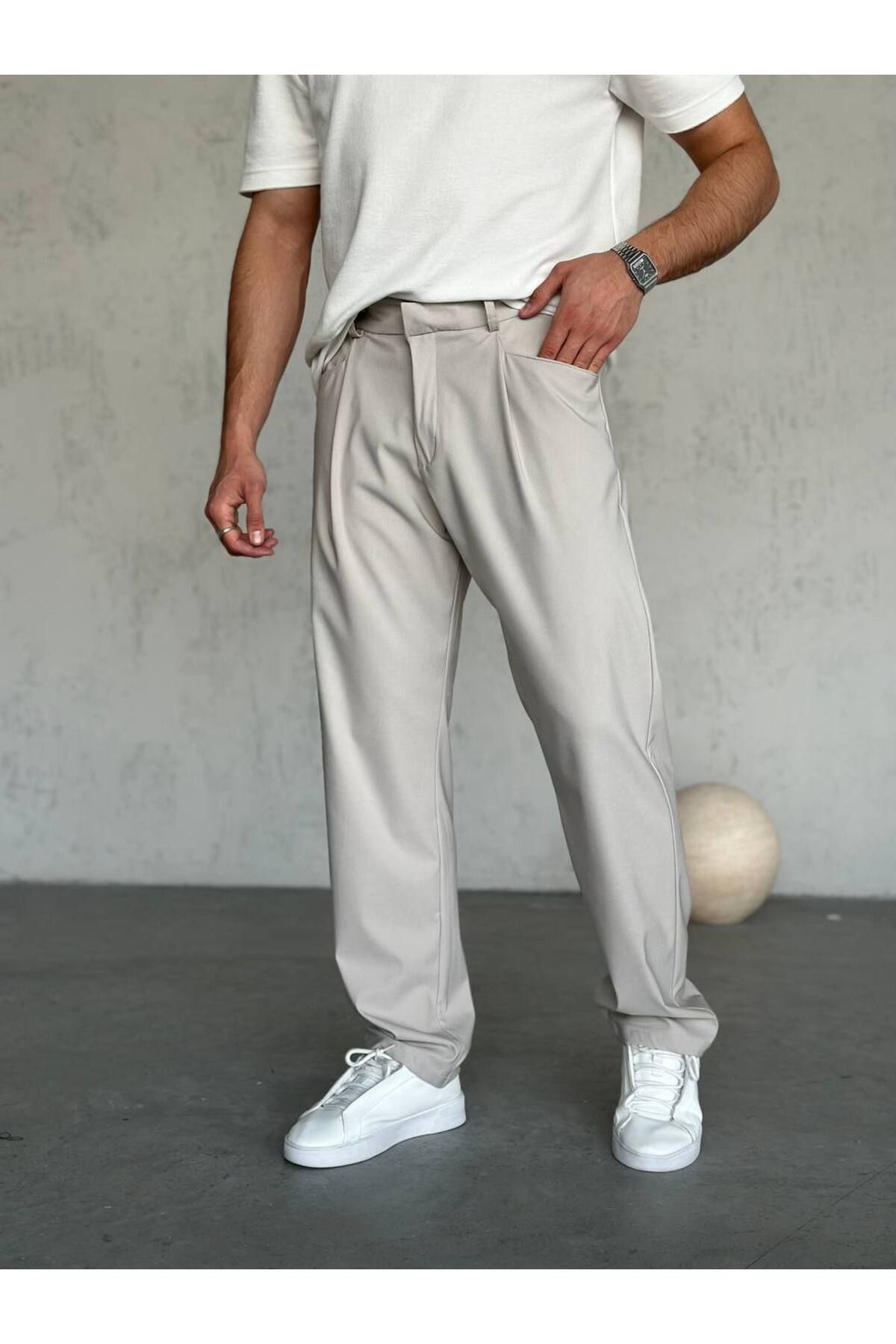 TÜZeMEN Kasap Cep Baggy Boy Kumaş Jagger Pantolon