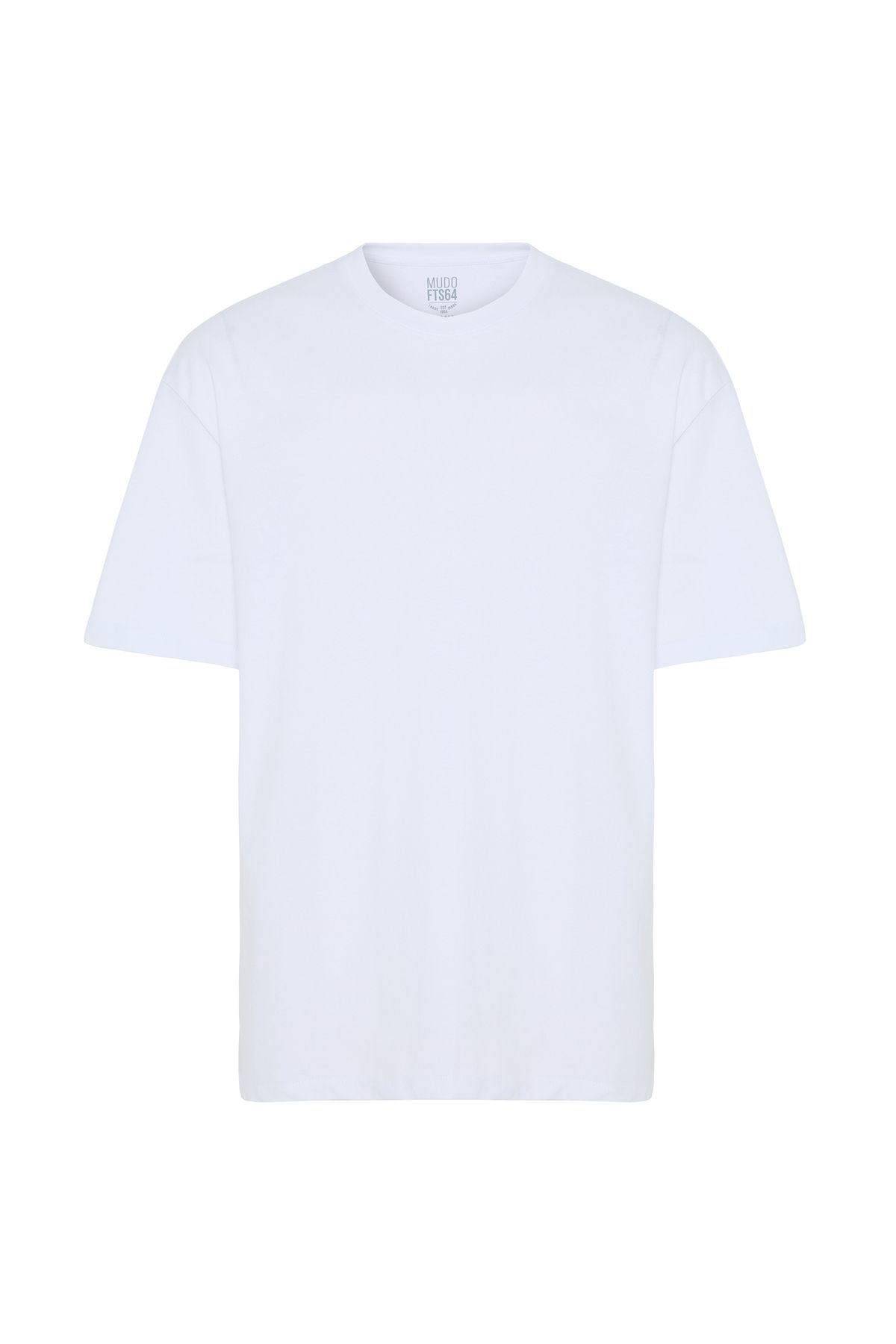 Mudo OVERSIZE SIRTI BASKILI BİSİKLET YAKA T-SHIRT