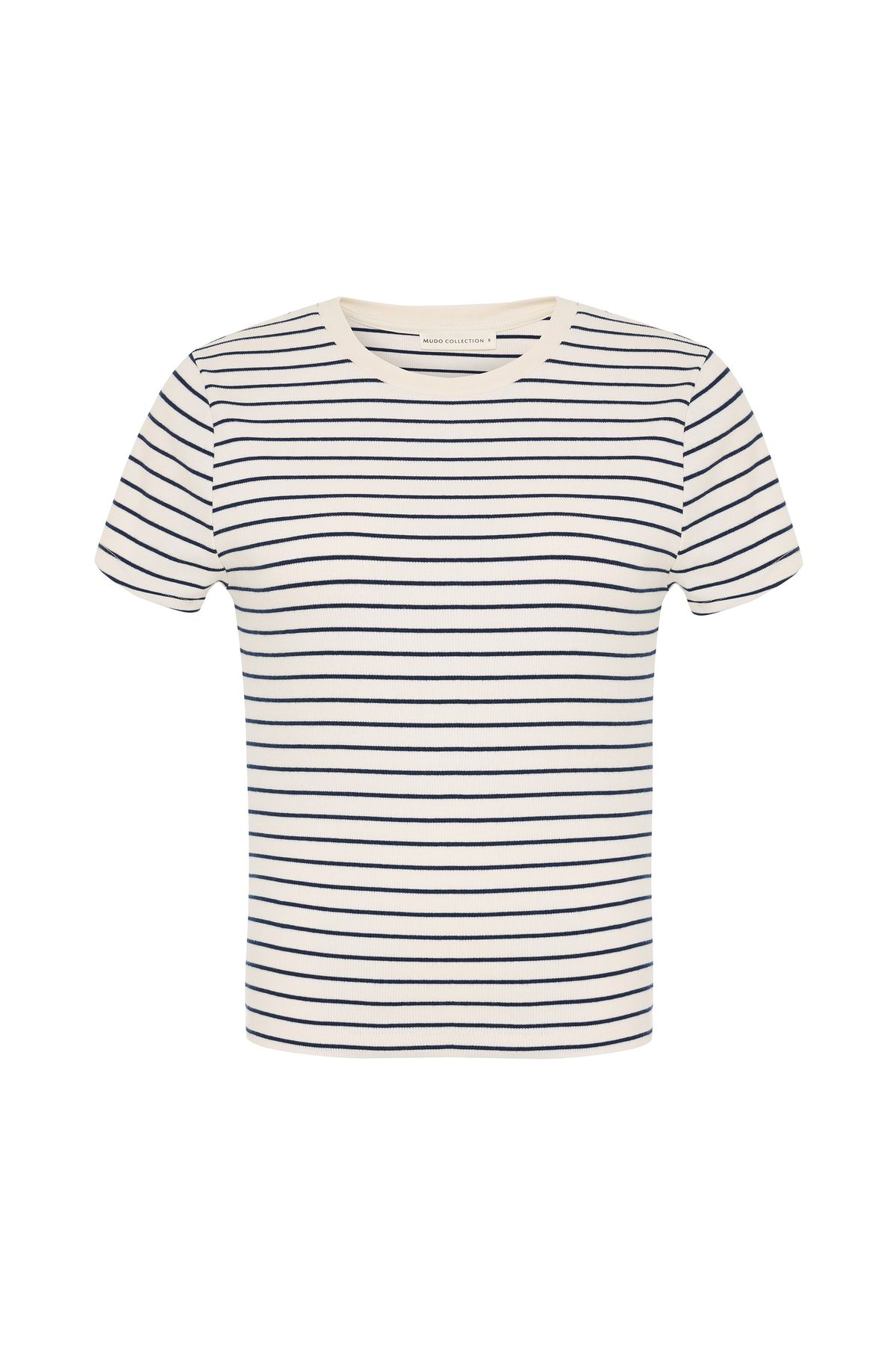 Mudo ÇİZGİLİ FITTED BİSİKLET YAKA T-SHIRT