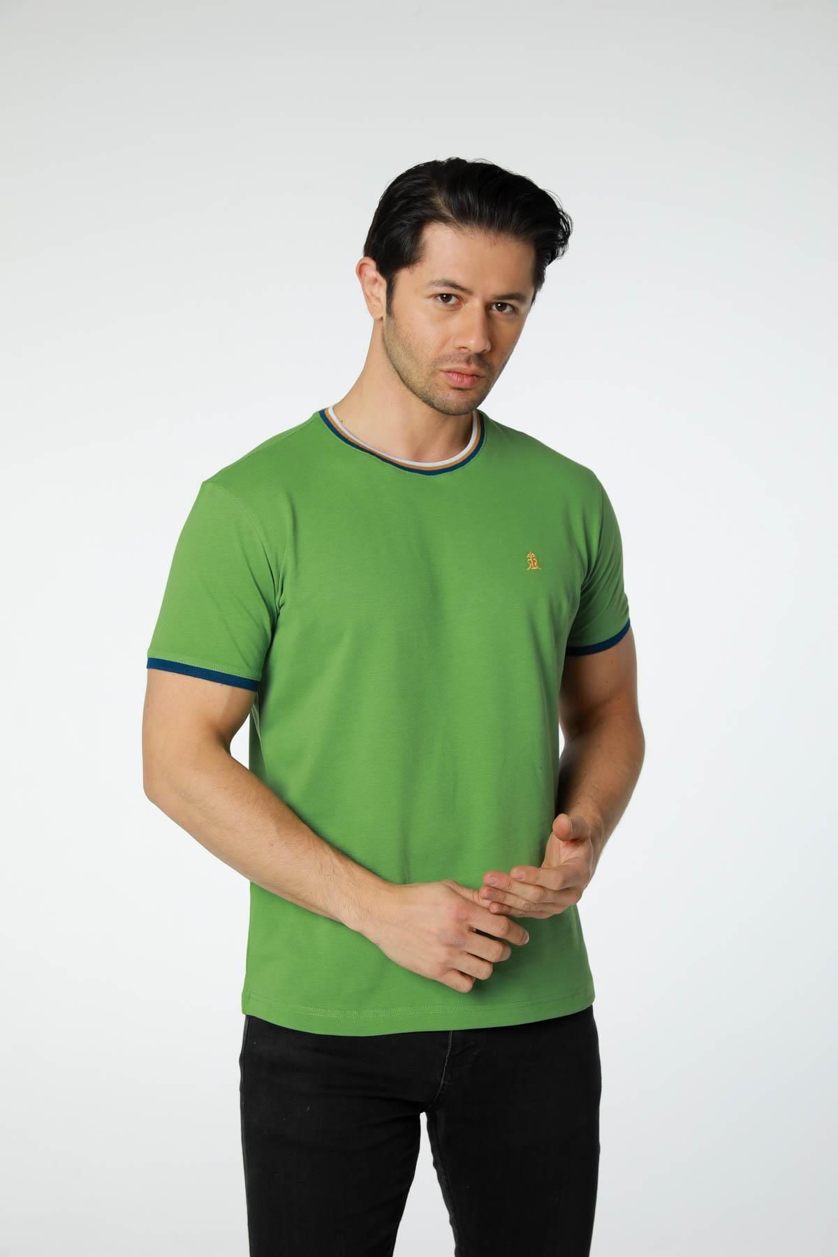 rugatchi Büyük Beden Basic Pike Bisiklet Yaka T-Shirt