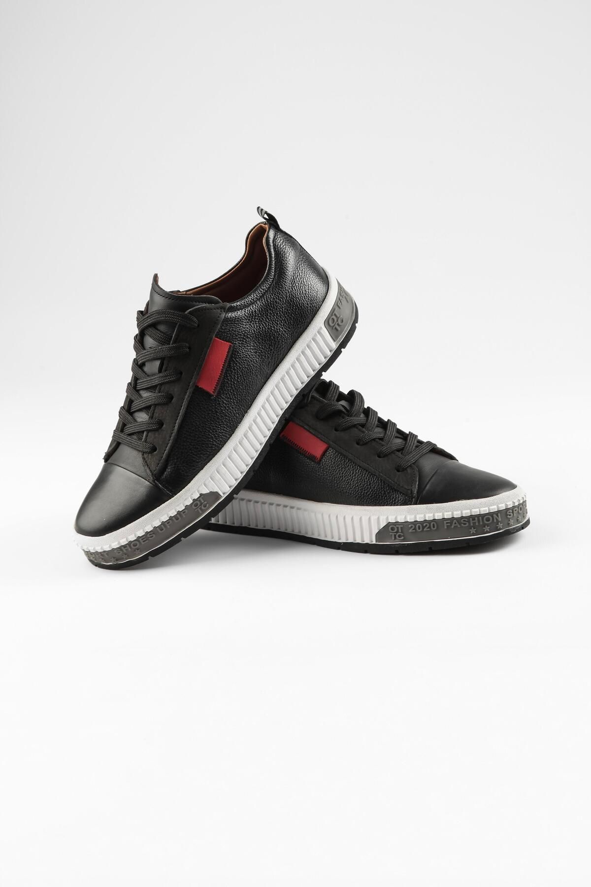 ByItallanoshoes BLACK ZENNA 0064 HAKİKİ DERİ ERKEK SNEAKER AYAKKABI