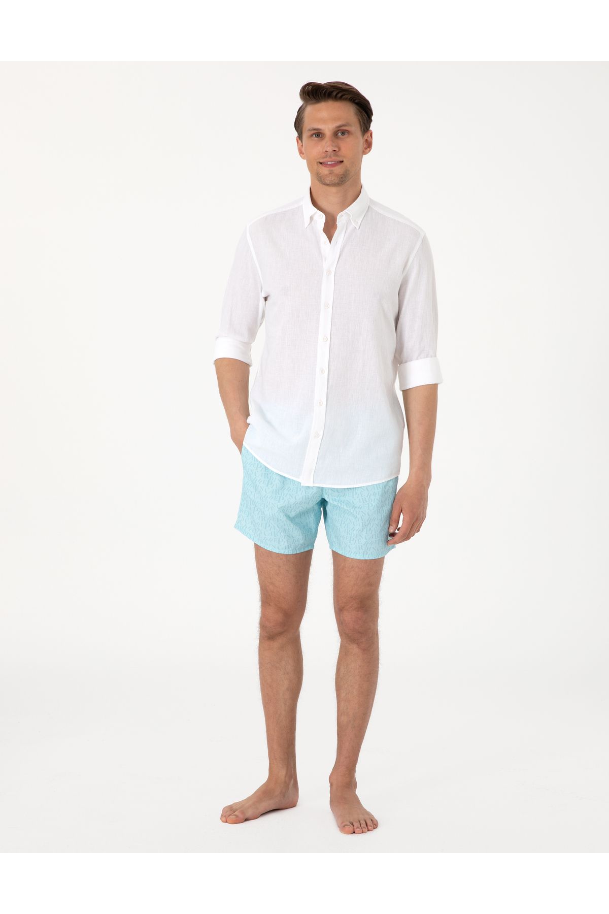 Pierre Cardin Su Yeşili Deniz Şortu 50307983-VR083