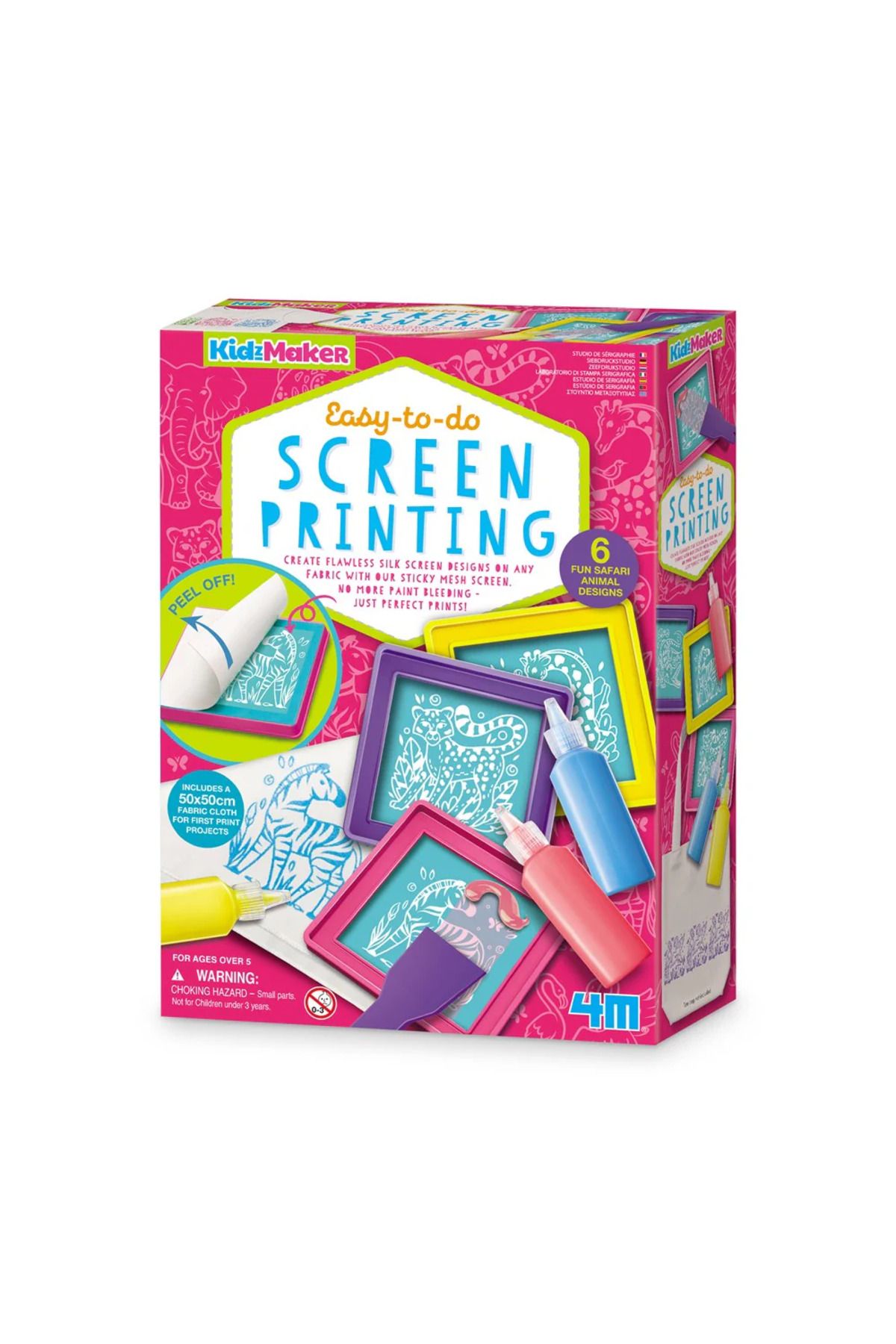 4M Kit De Serigrafie Pentru Copii, Usor De Realizat - Kidzmaker - One Size