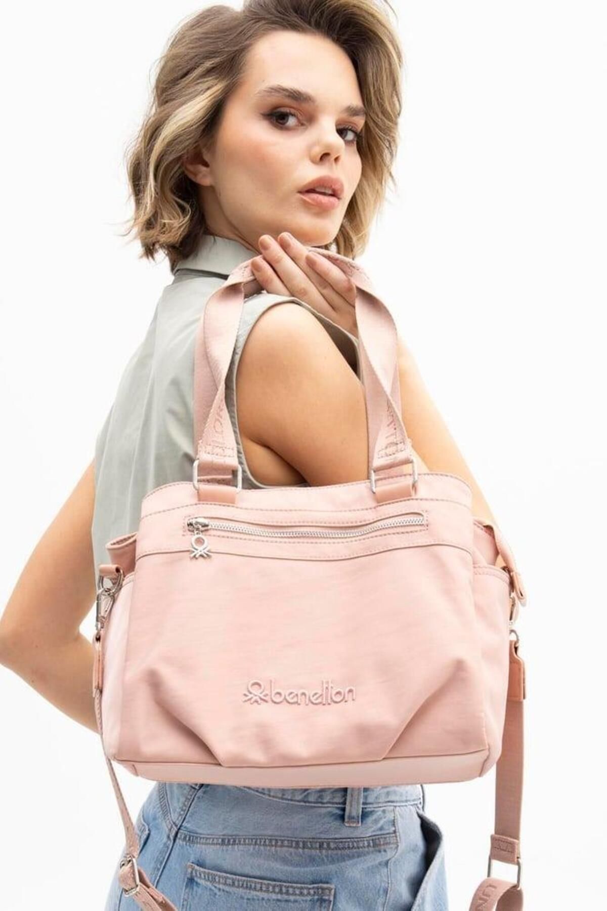 United Colors of Benetton Bnt-1182 Kadın El ve Omuz Çantası Pembe