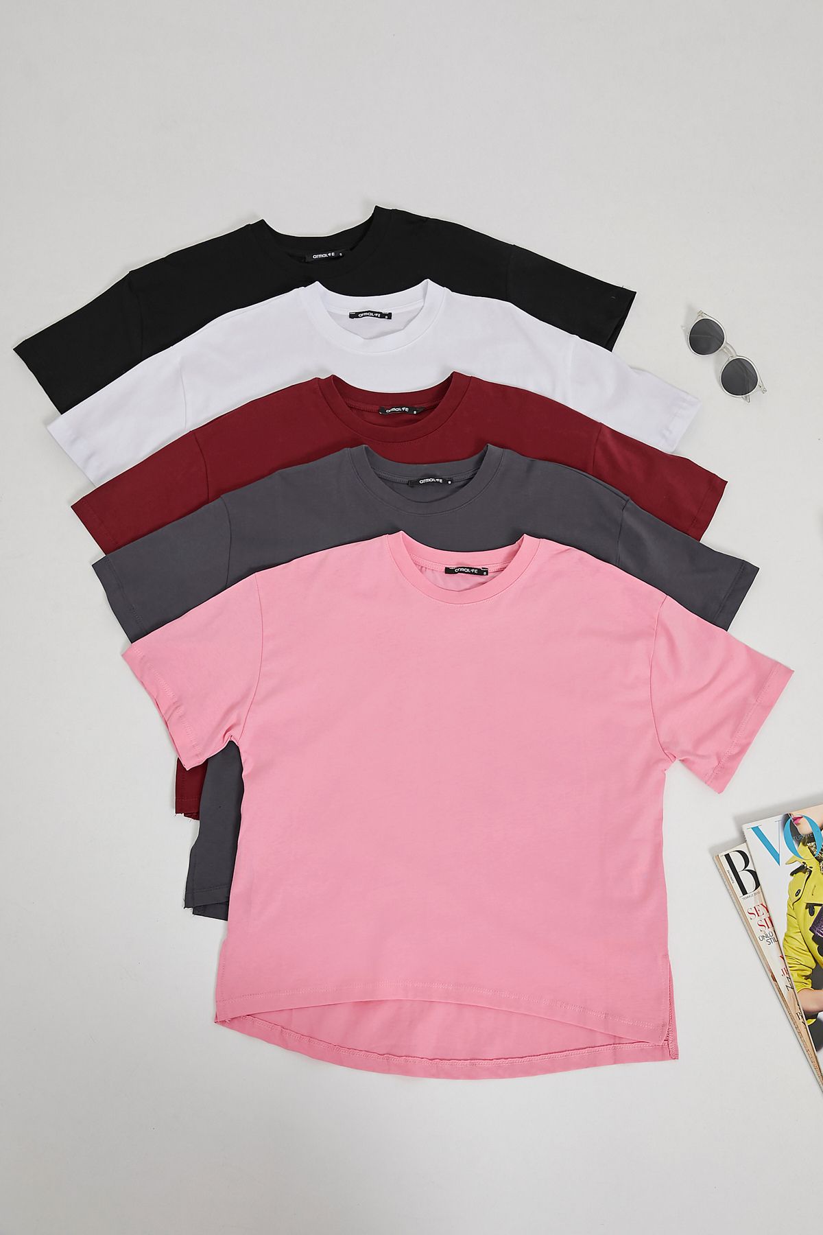 Arma Life ARMALIFE 24515 5 Lİ YANI YIRTMAÇLI BİS. YK. BASIC KADIN T-SHIRT