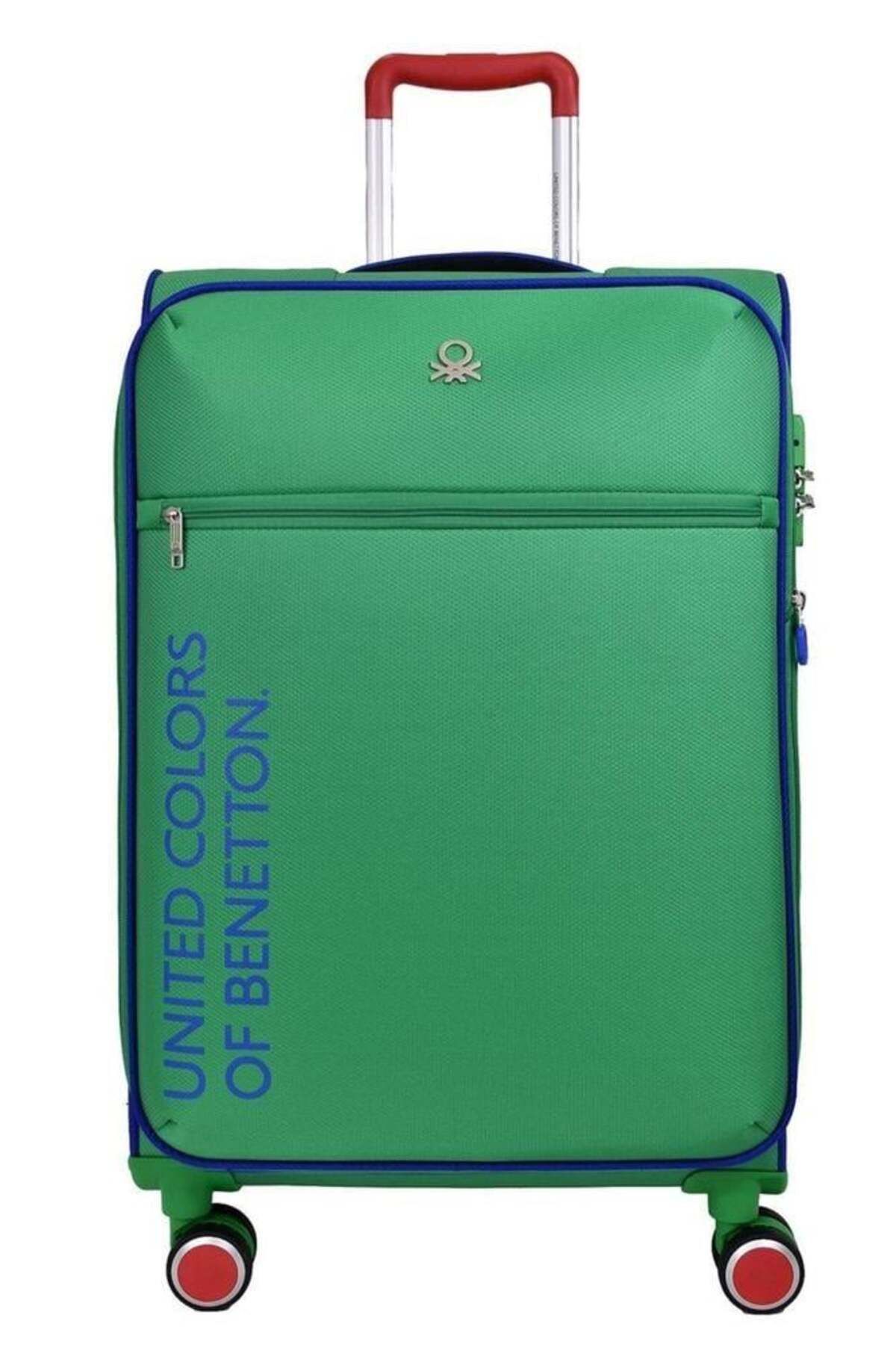 United Colors of Benetton Ultra Light Hafif Lüx Kumaş Büyük Boy Valiz Yeşil BNT2100