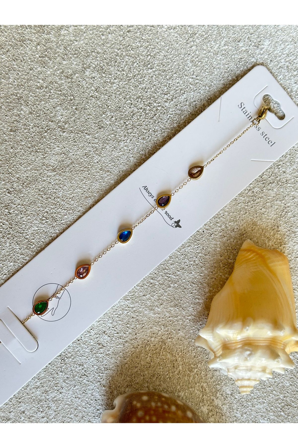 Liyajewellery Renkli Taş Bileklik Çelik (316L)