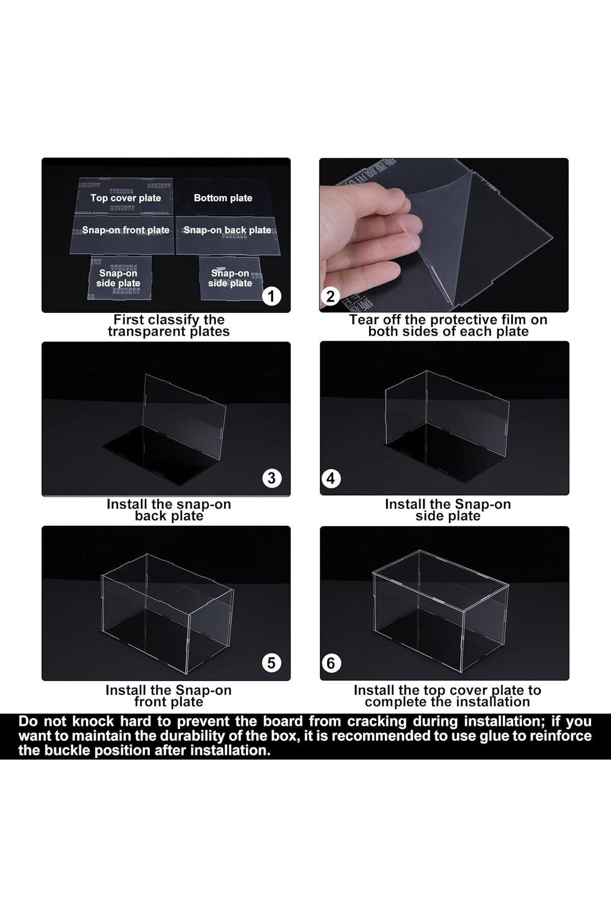 Generic-Acrylic Clear Display Case Box Dustproof Protection Showcase Cube Collectibles Show Box 4