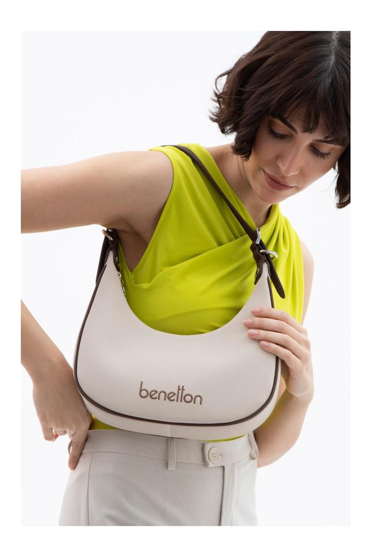 United Colors of Benetton KADIN BAGET KOL ÇANTASI VE ÇAPRAZ ÇANTA BEJ-KAHVE BNT1592