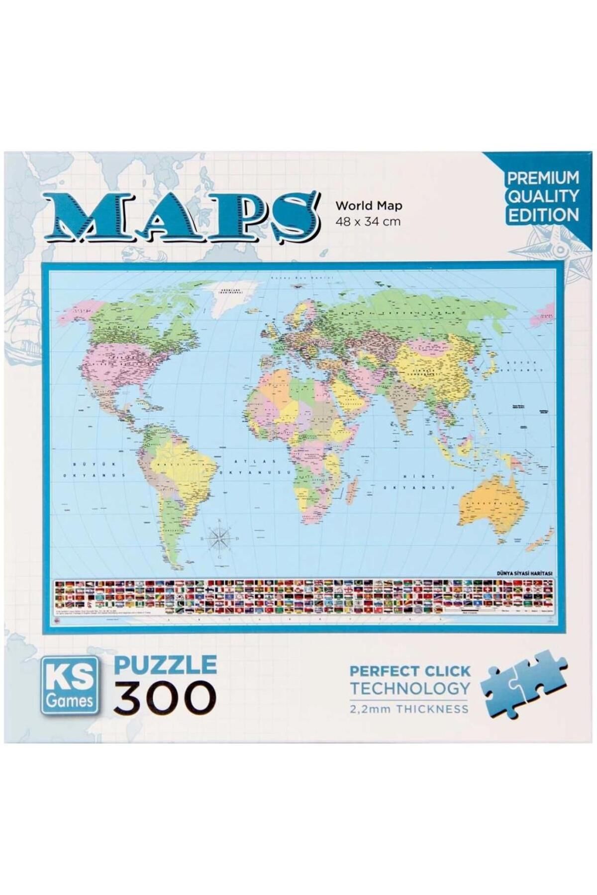 Ks Puzzle World Map Puzzle 300 Parça