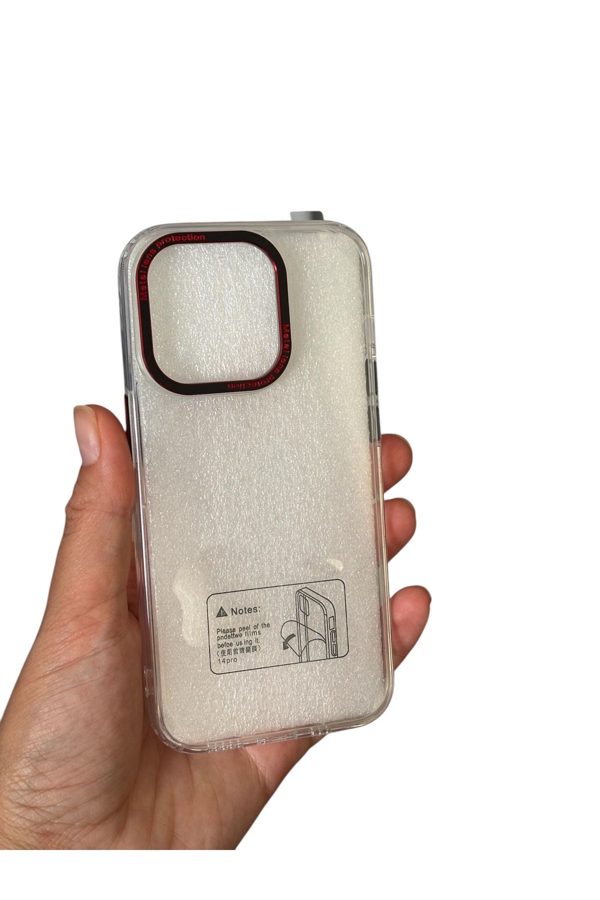 Mavikelebek İphone 14 Pro vıtreous case clear