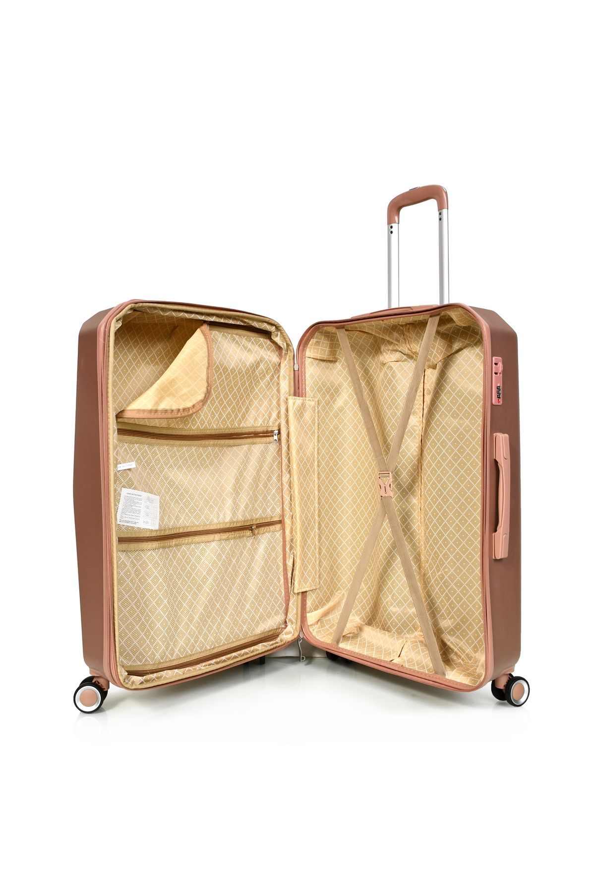 MORANO-Morano 4-Piece Luggage Set Durable and Lightweight Spinner Wheeled Suitcase with Numbered Security Lock 5