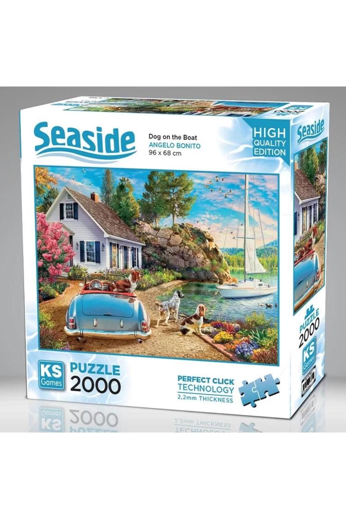 Ks Puzzle Dog On The Boat Puzzle 2000 Parça