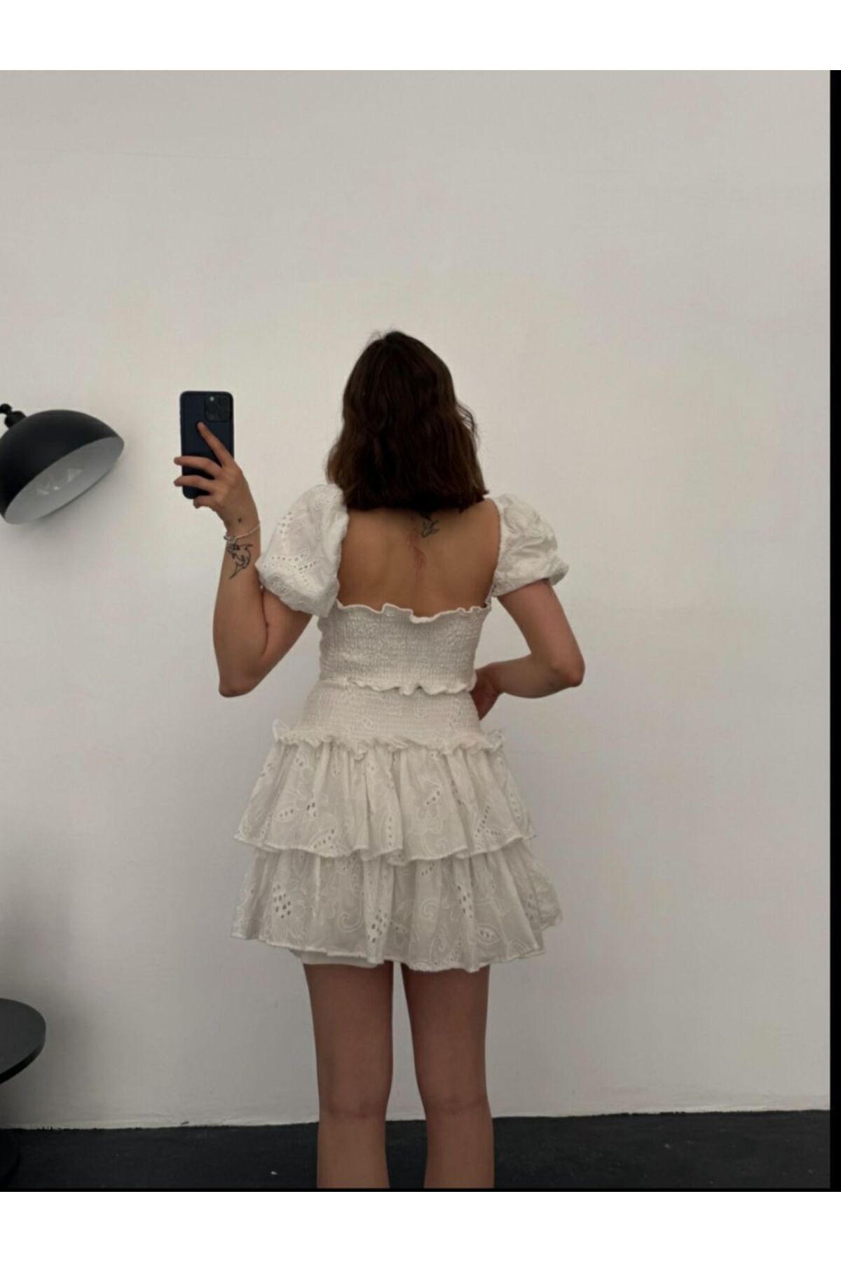 BRGCLOTHING Kadın Önü Büzgülü Etekli Croplu Takım