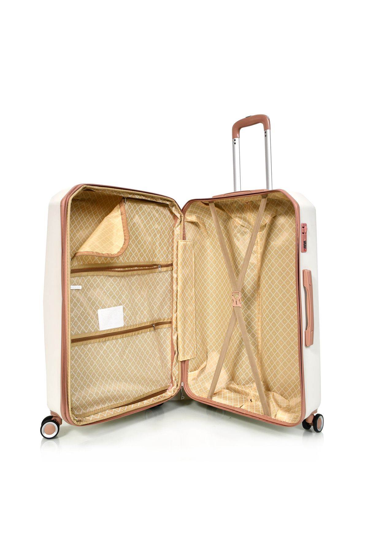 MORANO-Morano 4-Piece Luggage Set Durable and Lightweight Spinner Wheeled Suitcase with Numbered Security Lock 5