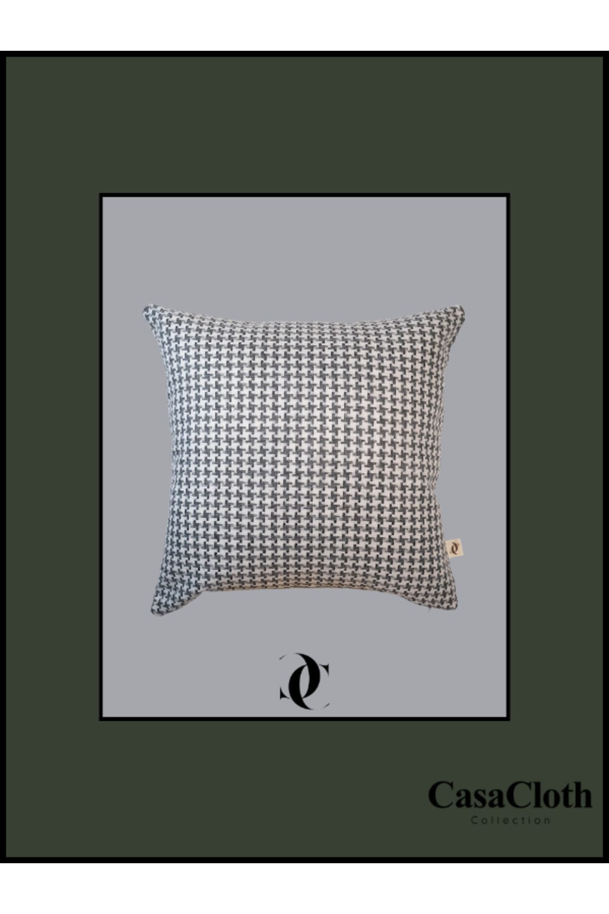 CASACLOTH " Cosette " Dekoratif Dolgulu Kırlent 45x45 cm (İç Yastık Dahil) - Antrasit\ Gri