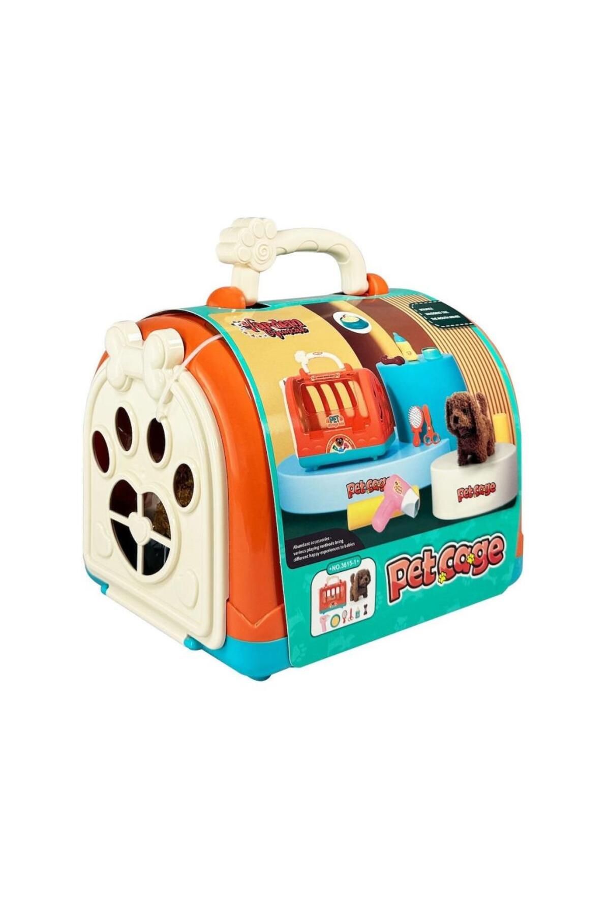 çankaya giyim uğur çankaya Nessiworld JND-3615-1 Taşıma Çantalı Hareketli Pilli Köpek Set (Pet Shop) -Vardem Oyuncak