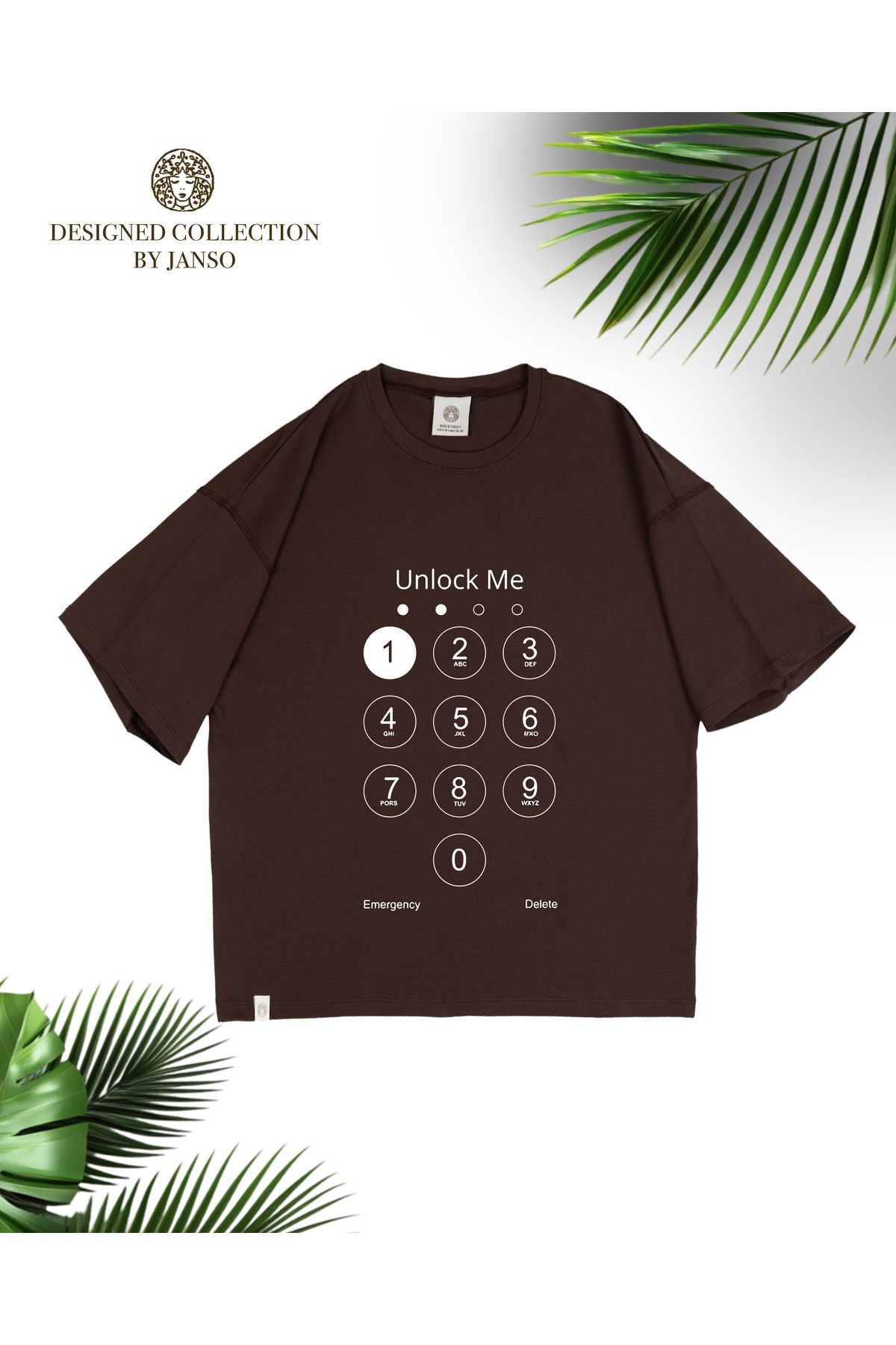 JANSO GROUP - KADIN BASKILI TSHIRT PAMUKLU OVERSİZE