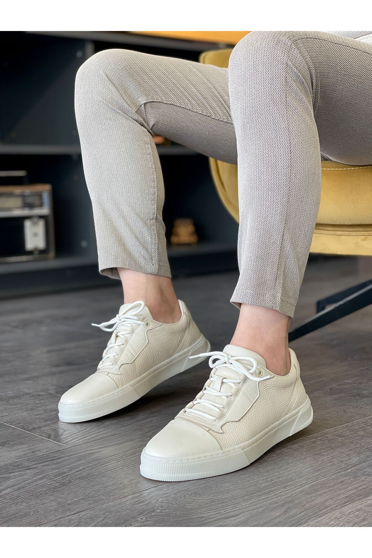 MOR KUNDURA Hakiki Deri Günlük Kullanım Sneakers Erkek Ayakkabı