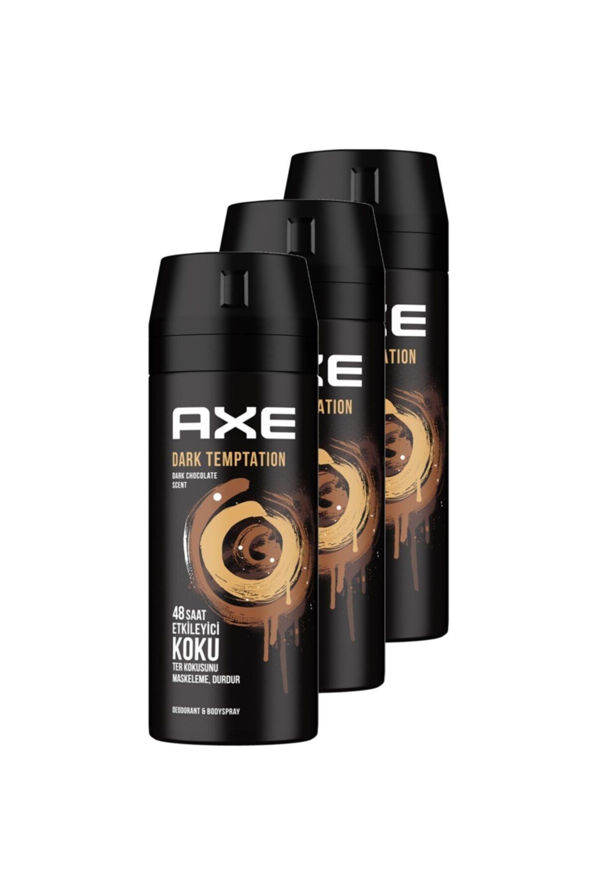 Axe Erkek Deodorant Dark Temptation 150 mll 3'lü Avantaj Paketi