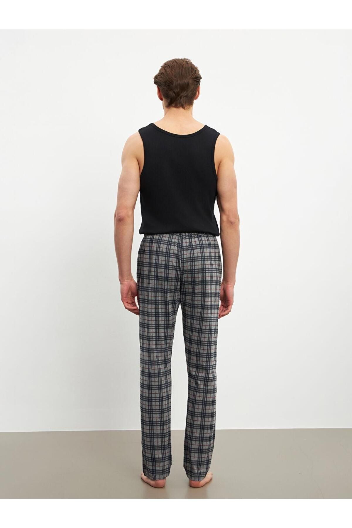 LC Waikiki-Ανδρικές πιτζάμες καρό καρό LCW Standard Fit 3