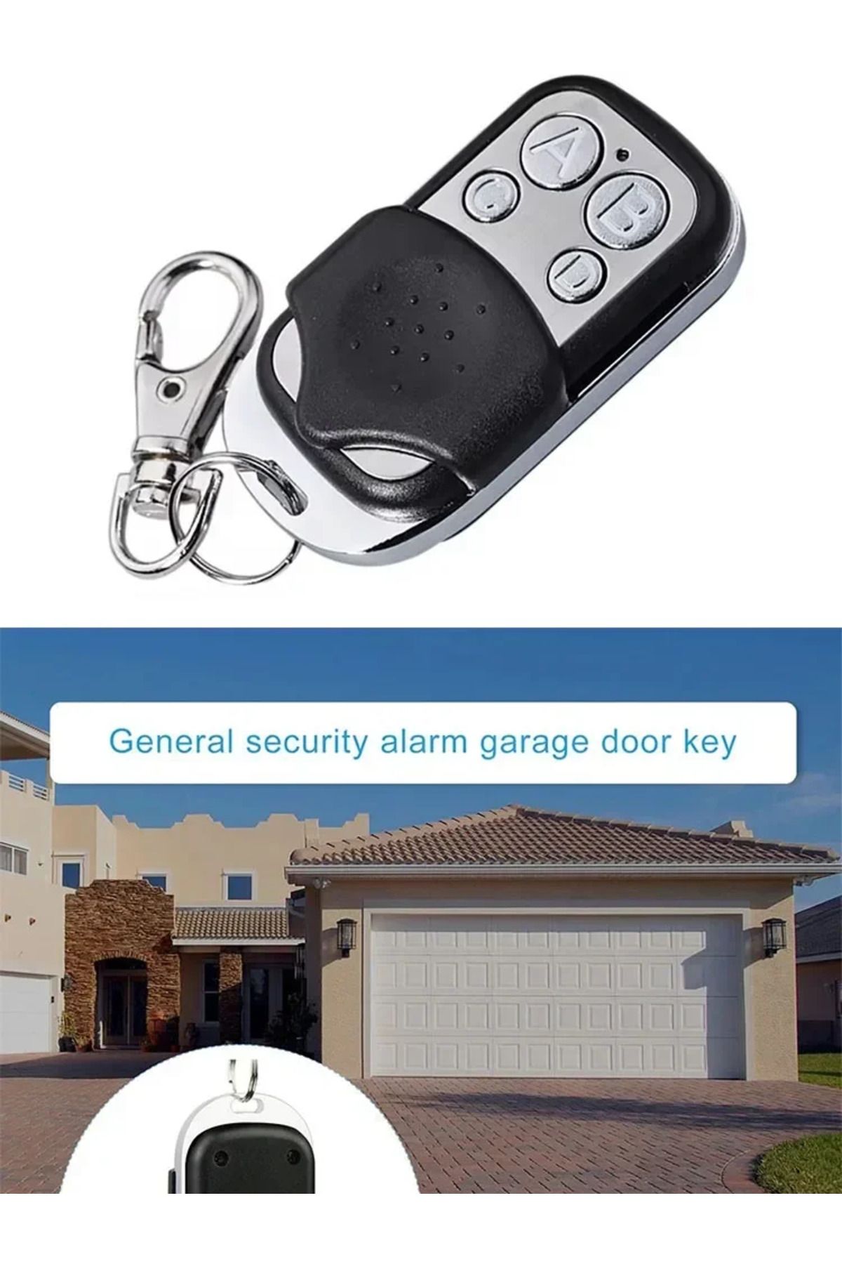 Choice-433MHz Universal Garage Door Remote, 4-Button RF Cloner, Fixed&Rolling Code Copier, Metal Key Fob... 8