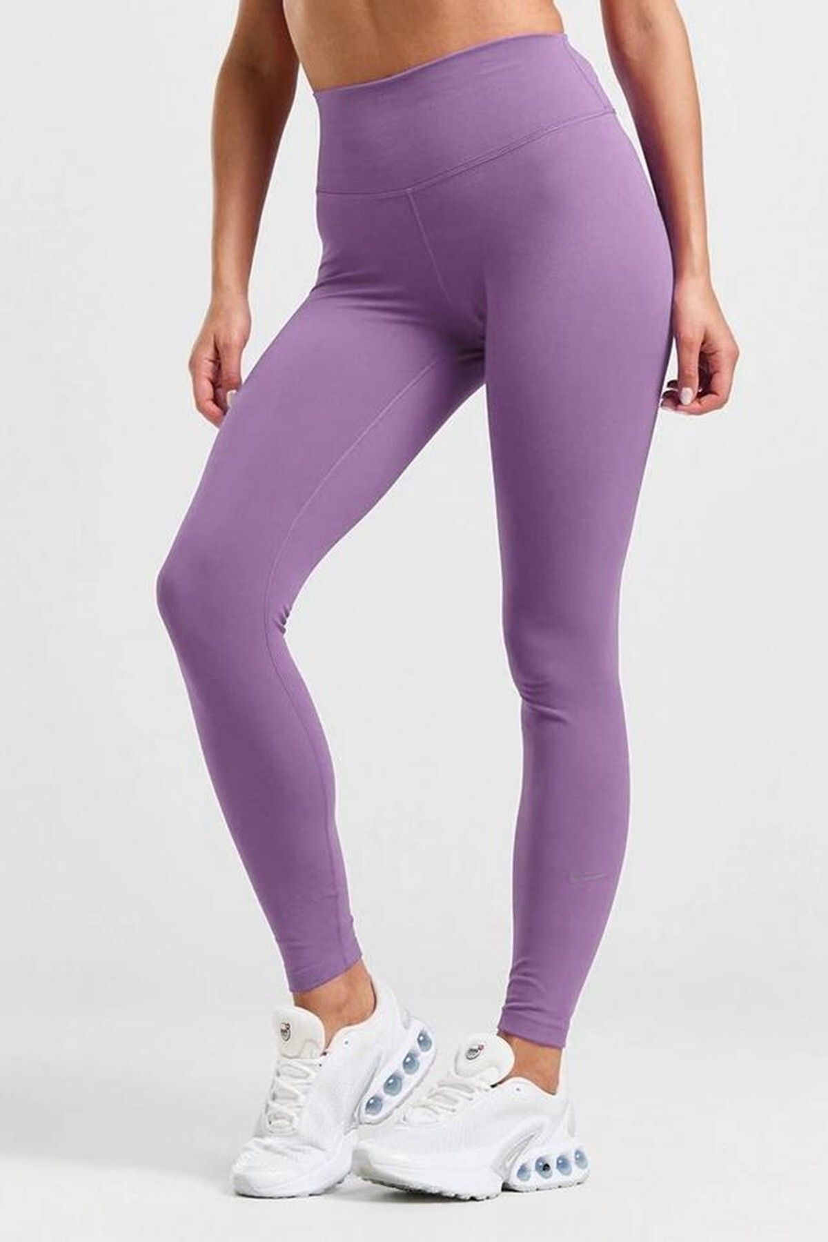 Nike One Women's High Rise Full Length Tight Kadın Yüksek Bel Reflektörlü Cepli Antrenman Taytı Mor