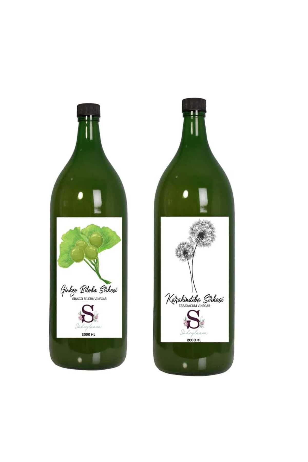 Süheylaana Doğal Ginkgo Biloba Sirkesi 2000 Ml - Doğal Karahindiba Sirkesi 2000 Ml