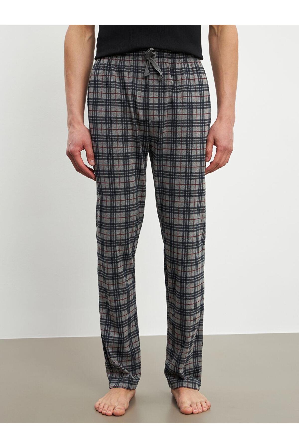 LC Waikiki-Ανδρικές πιτζάμες καρό καρό LCW Standard Fit 2