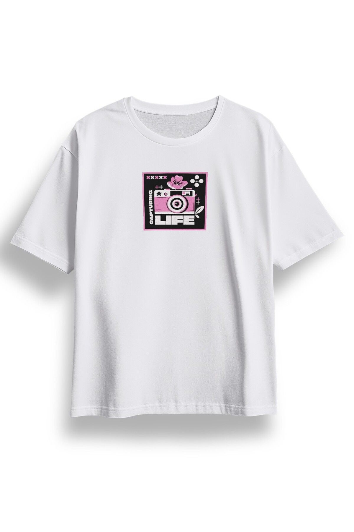 LUMARTA Oversize Capturing Life Baskılı Tshirt