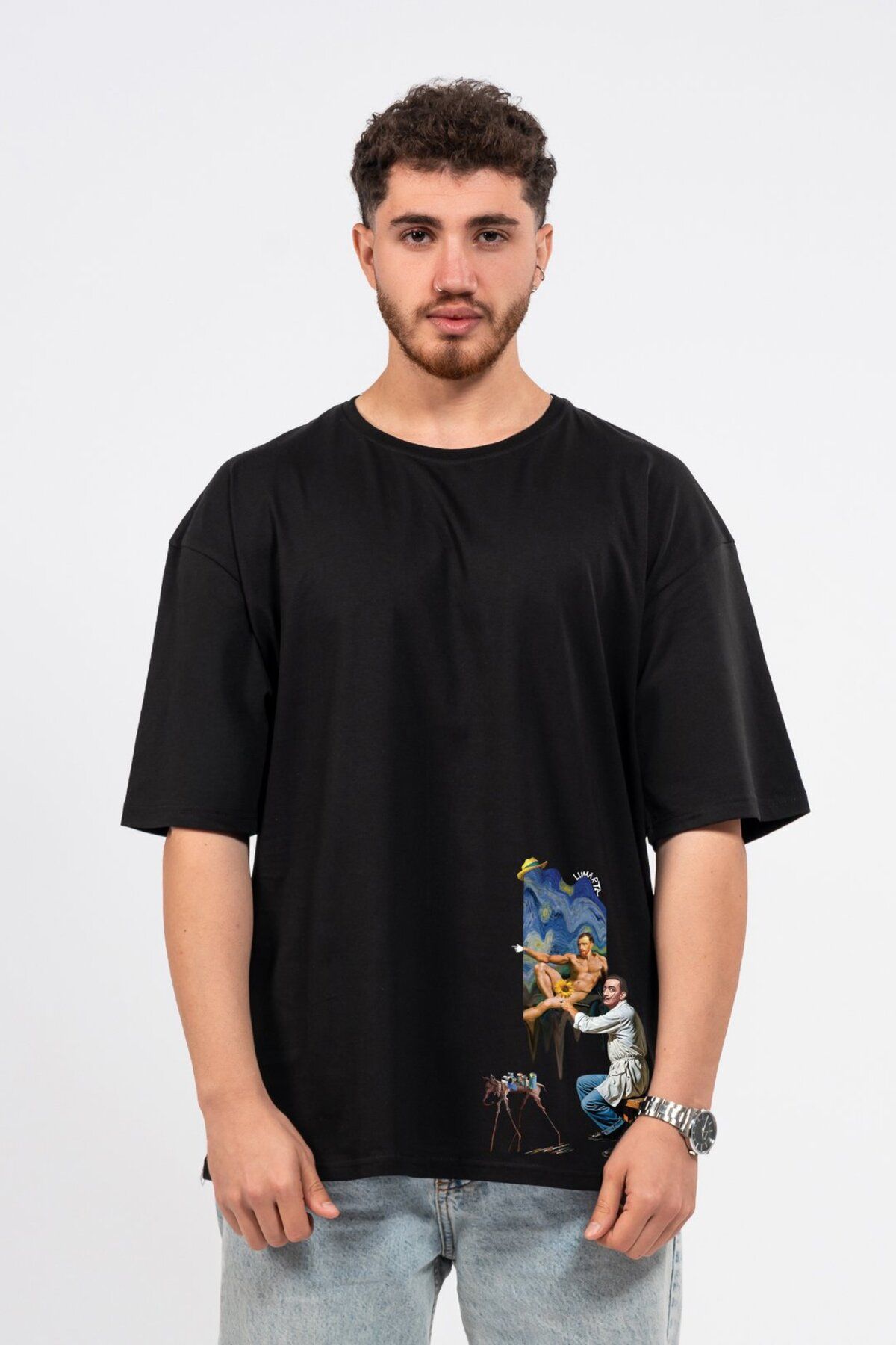 LUMARTA Oversize Dali Baskılı Tshirt