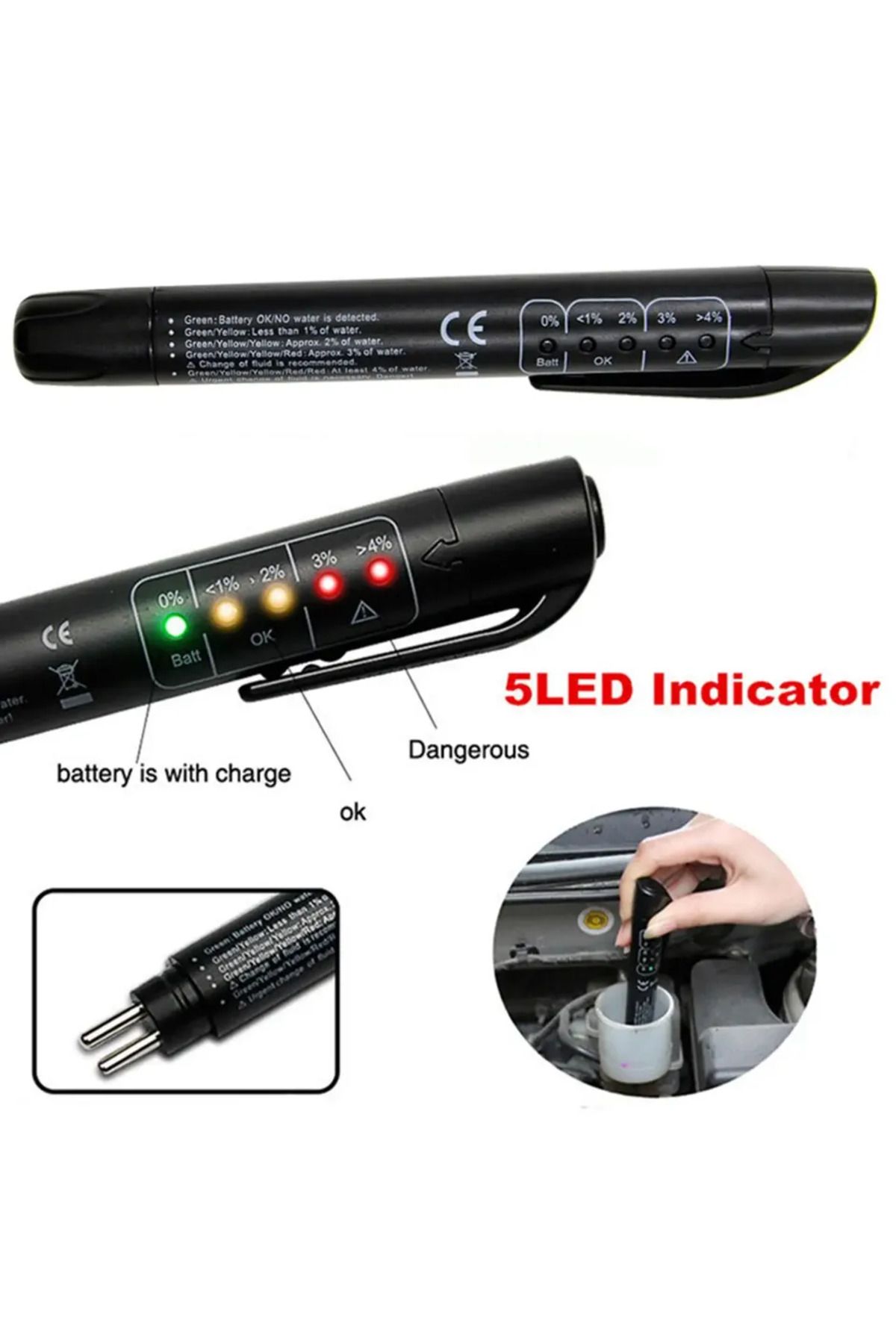 Choice-Universal Brake Fluid Tester Accurate Oil Quality Diagnostic Tools LED Indicator Liquid Testing P... 3
