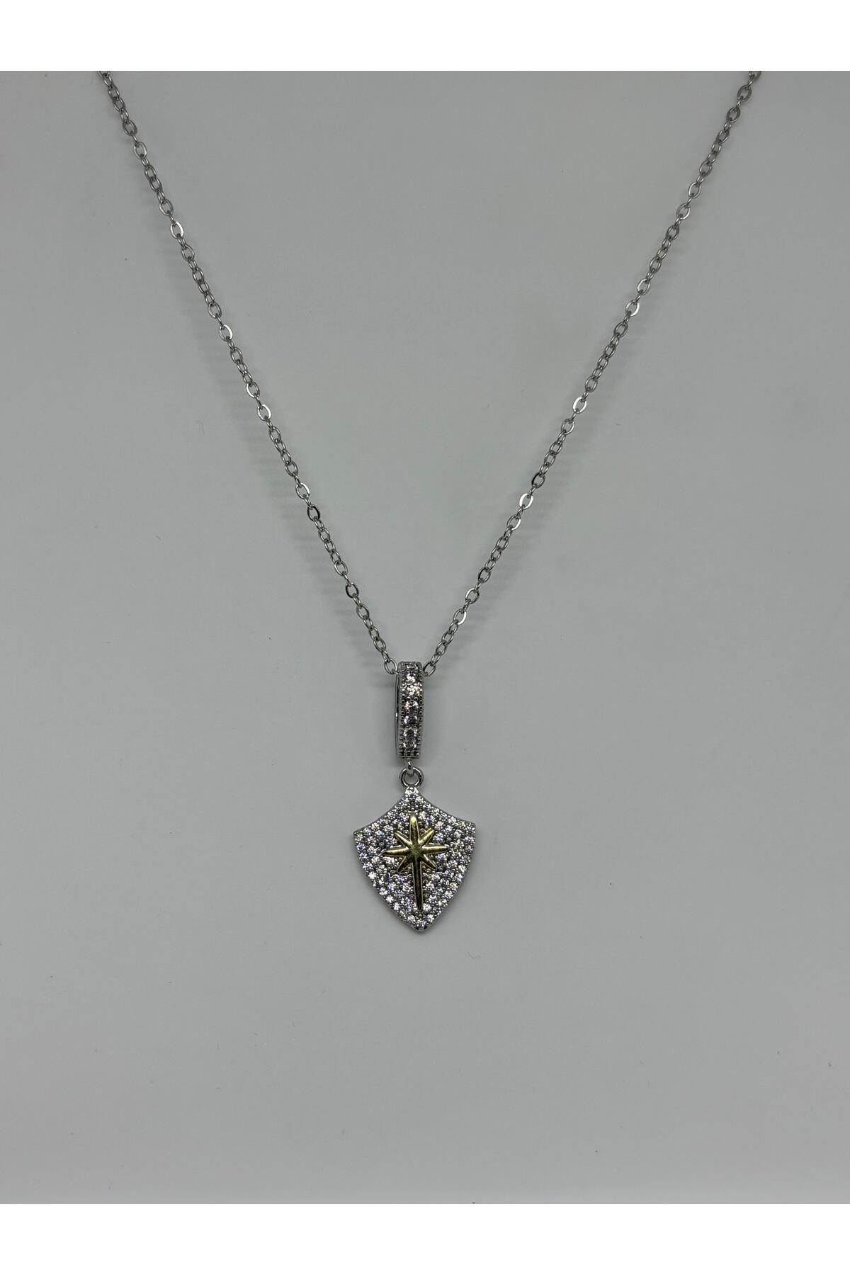 moon by zg Kuzey yıldızı çelik silver kolye