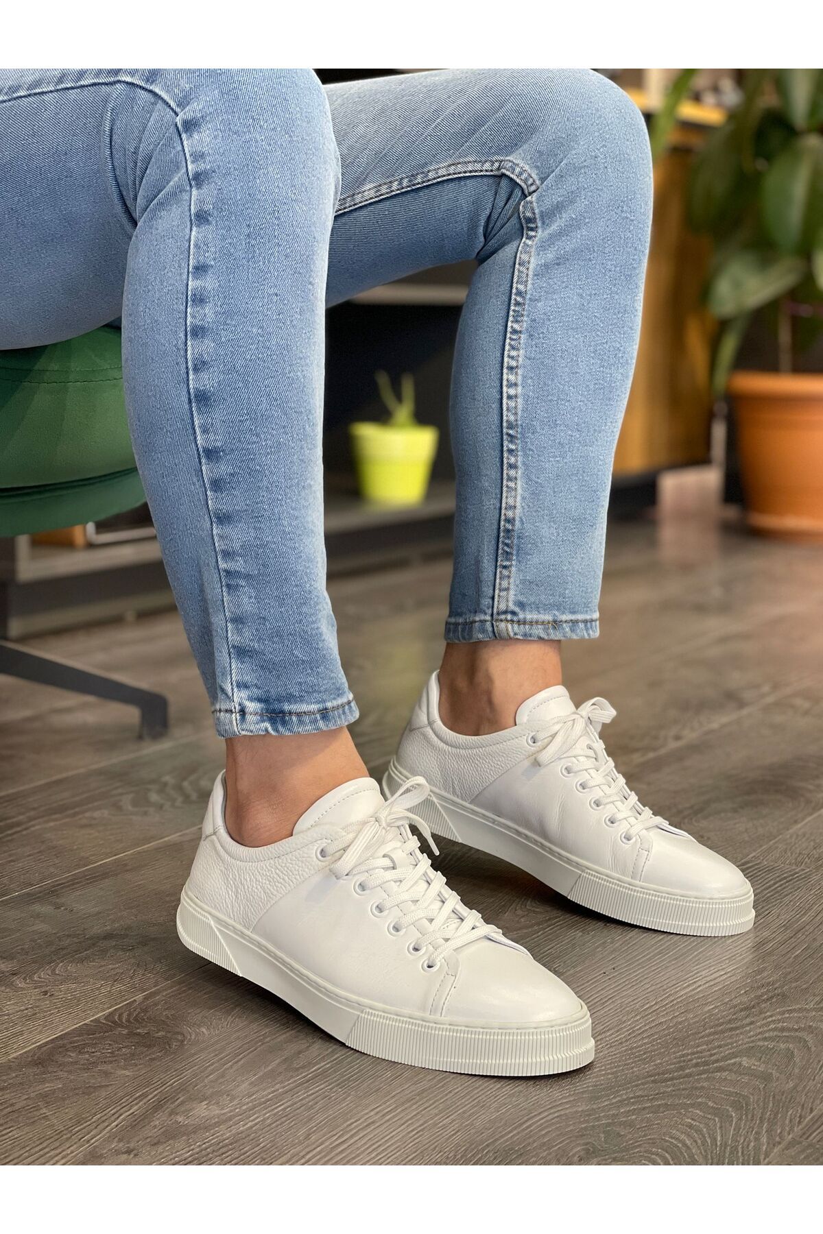MOR KUNDURA Hakiki Deri Günlük Kullanım Sneakers Erkek Ayakkabı