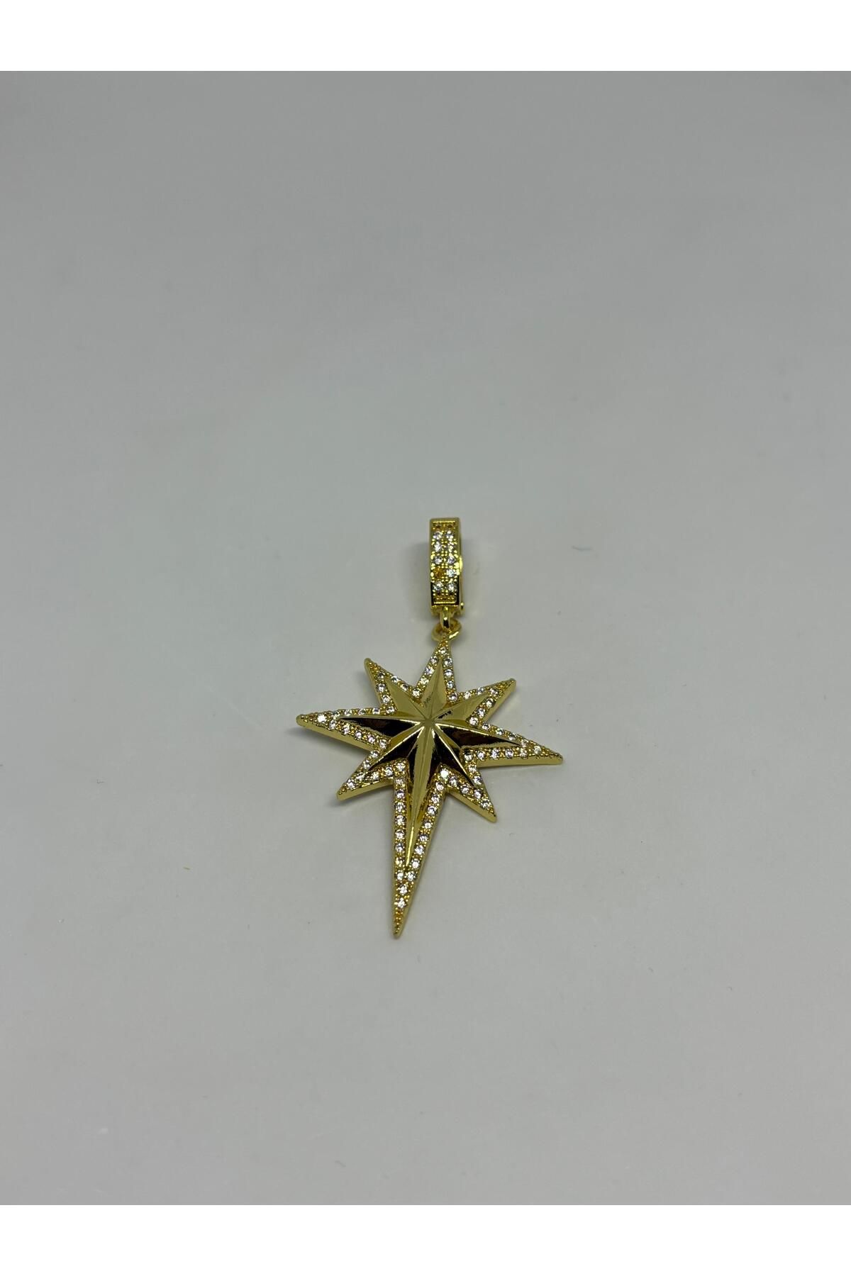 moon by zg Kuzey yıldızı gold çelik charm