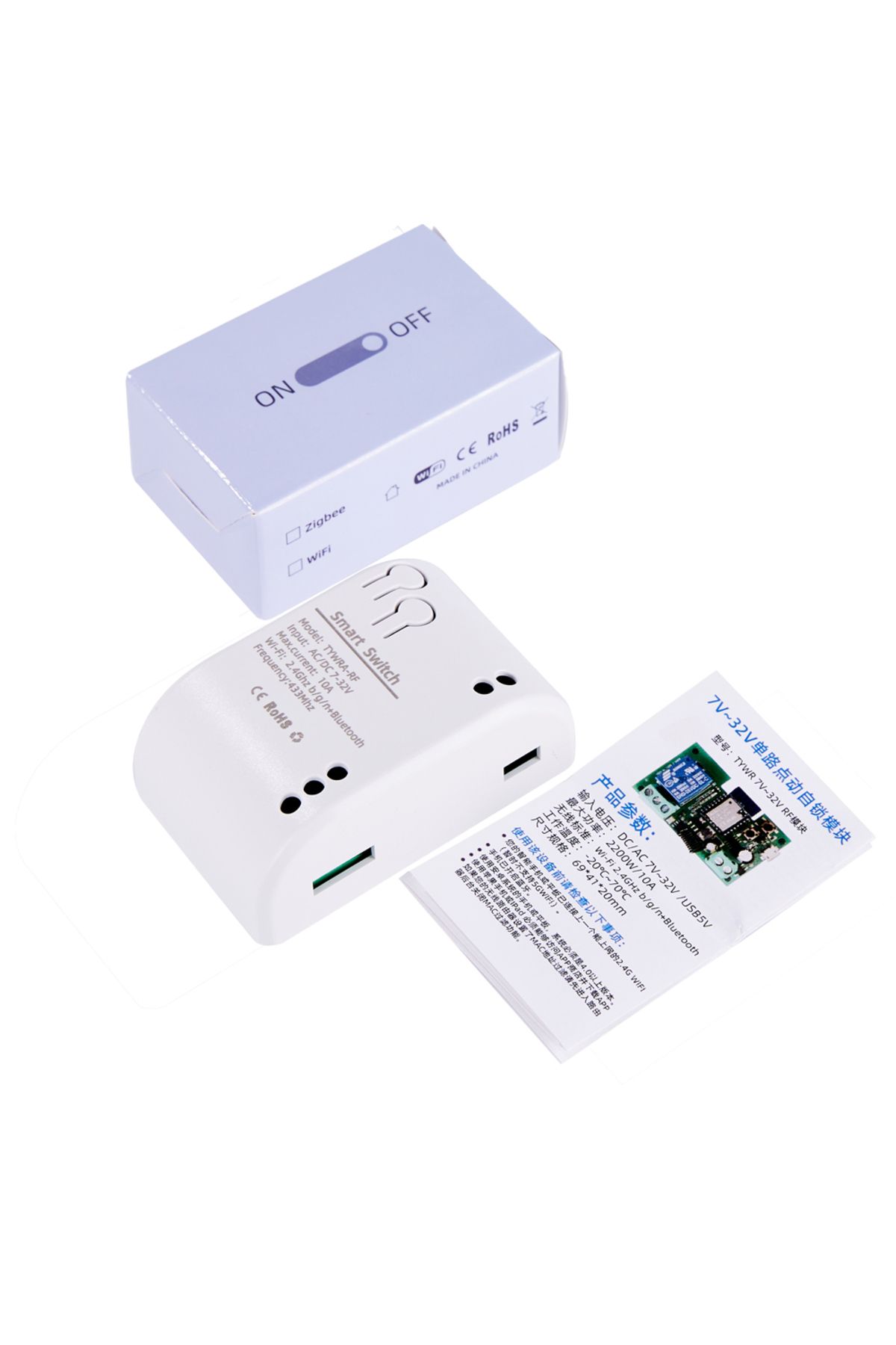 Choice-Dc7-32v Alexa Smart Switch Tuya Smart Home 1ch 10a Wireless Wifi Switch Relay Module Remote Control 3