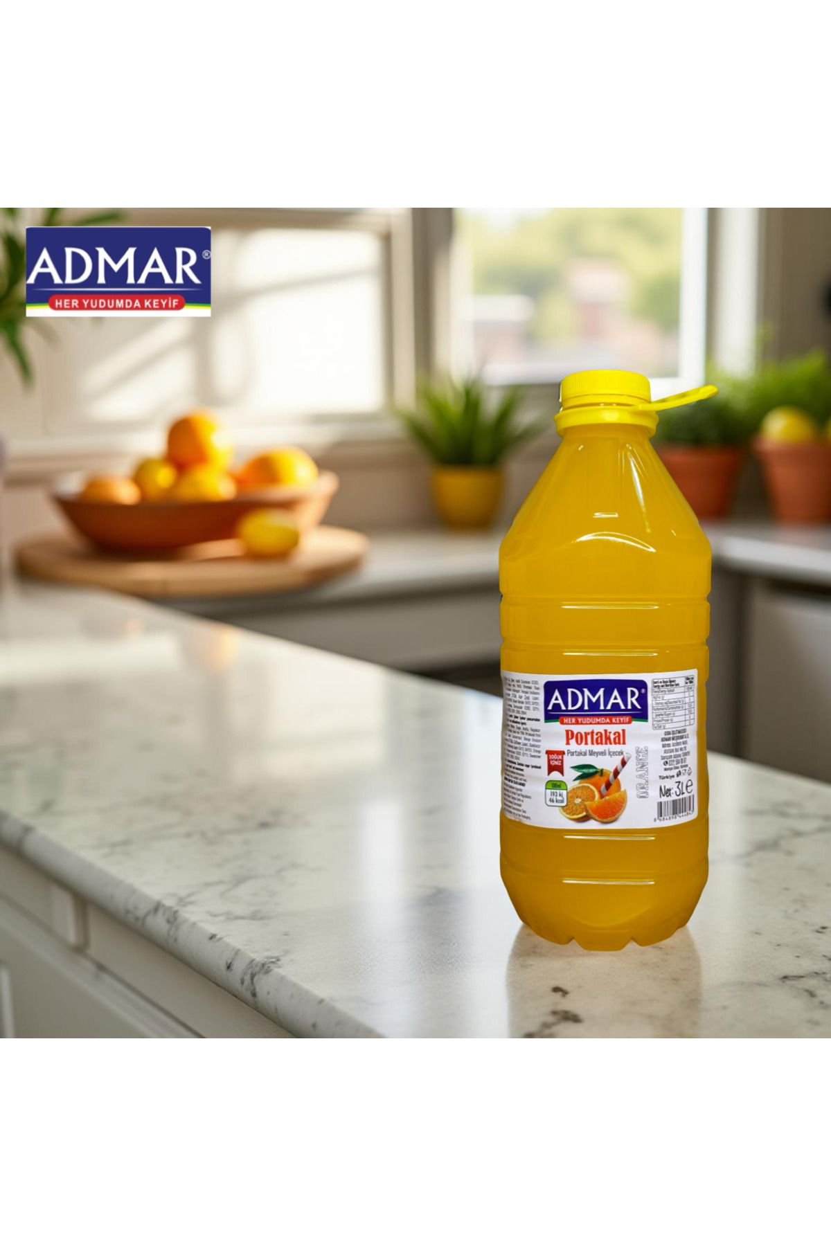 ADMAR MEŞRUBAT ADMAR PORTAKAL MEYVELİ İÇECEK 3L (2 ADET)
