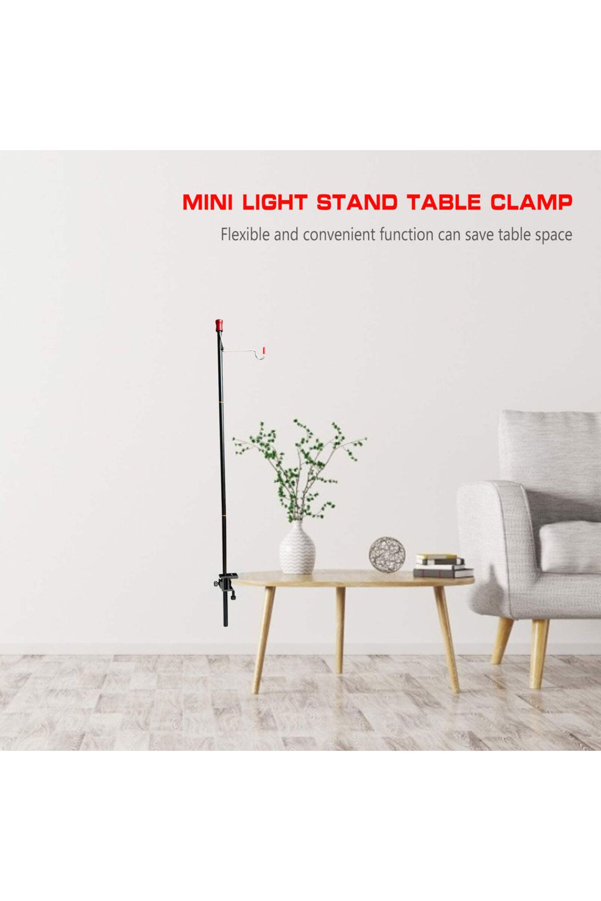 MOJOYCE-Universal C-clamp Holder Desk Light Clamp 360 Degree Rotation Suitable for Diameter 10-12mm Suppo... 8