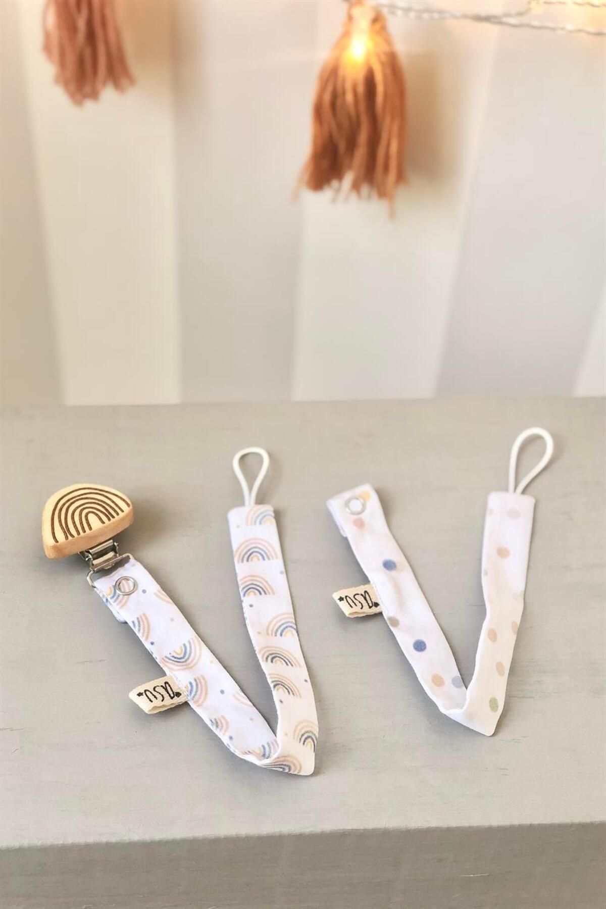 Asu Baby&Kids Pastel Organik 2 Li Emzik Askısı