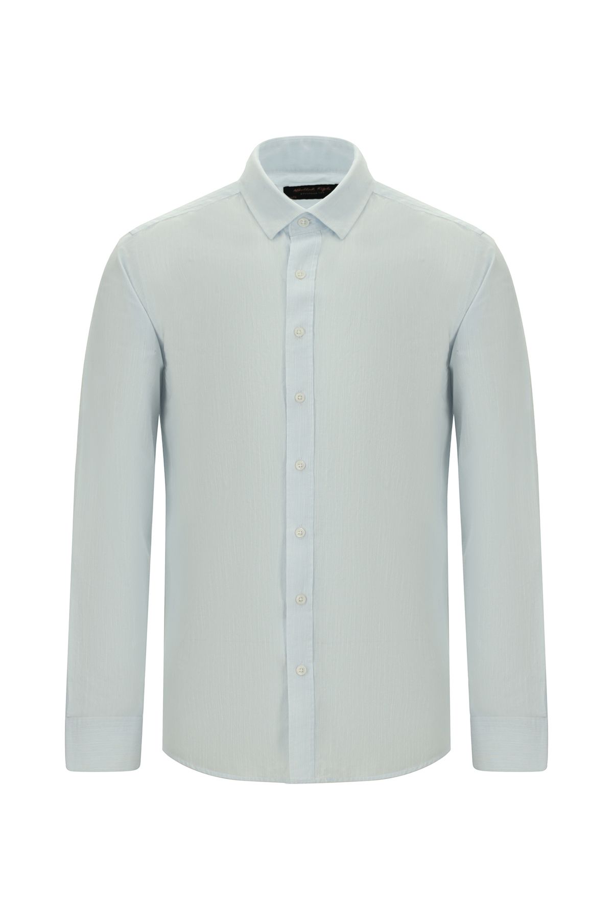 Kiğılı Uzun Kol Slim Fit Dar Kesim Klasik Desenli Pamuk Gömlek
