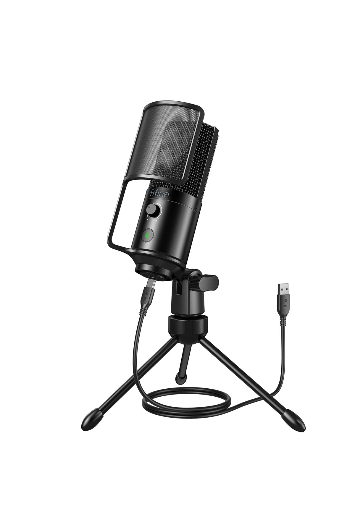 Choice-K669PRO1 FIFINE USB Streaming Microphone with Pop Filter,Condenser Mic Set with Tap-to-Mute&Vol Cont 1