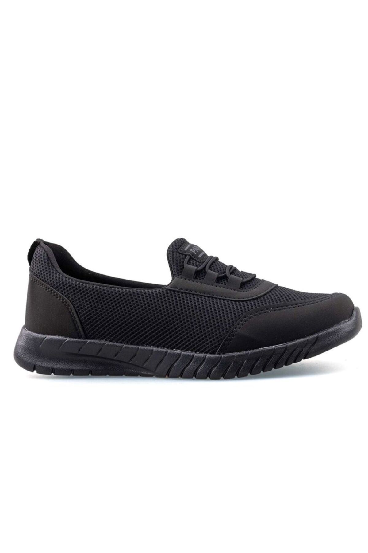 Tuğba Ortopedi 2024 Kadın Siyah Lastikli Hafif Rahat Sneaker