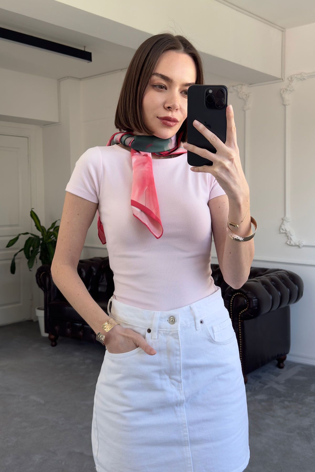 MAGARDE Basic Kısa Kol Body- PEMBE