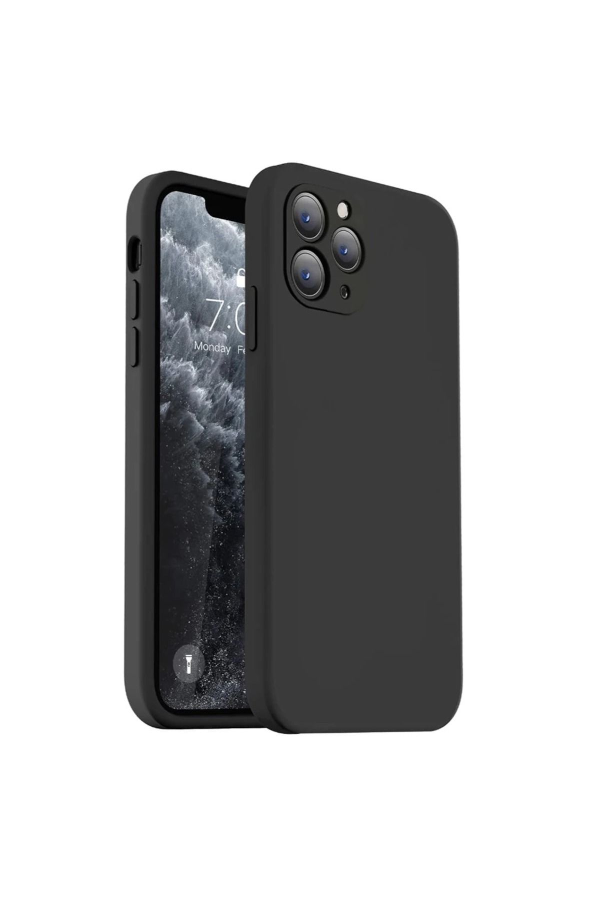 ERMER Iphone 15 Promax İçin Siyah Lansman Kılıf İçi Kadife Yumuşak Silinebilir Kılıf Kapak